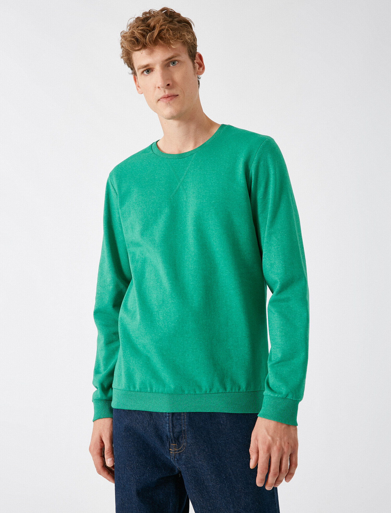 Uzun Kollu Bisiklet Yaka Sweatshirt