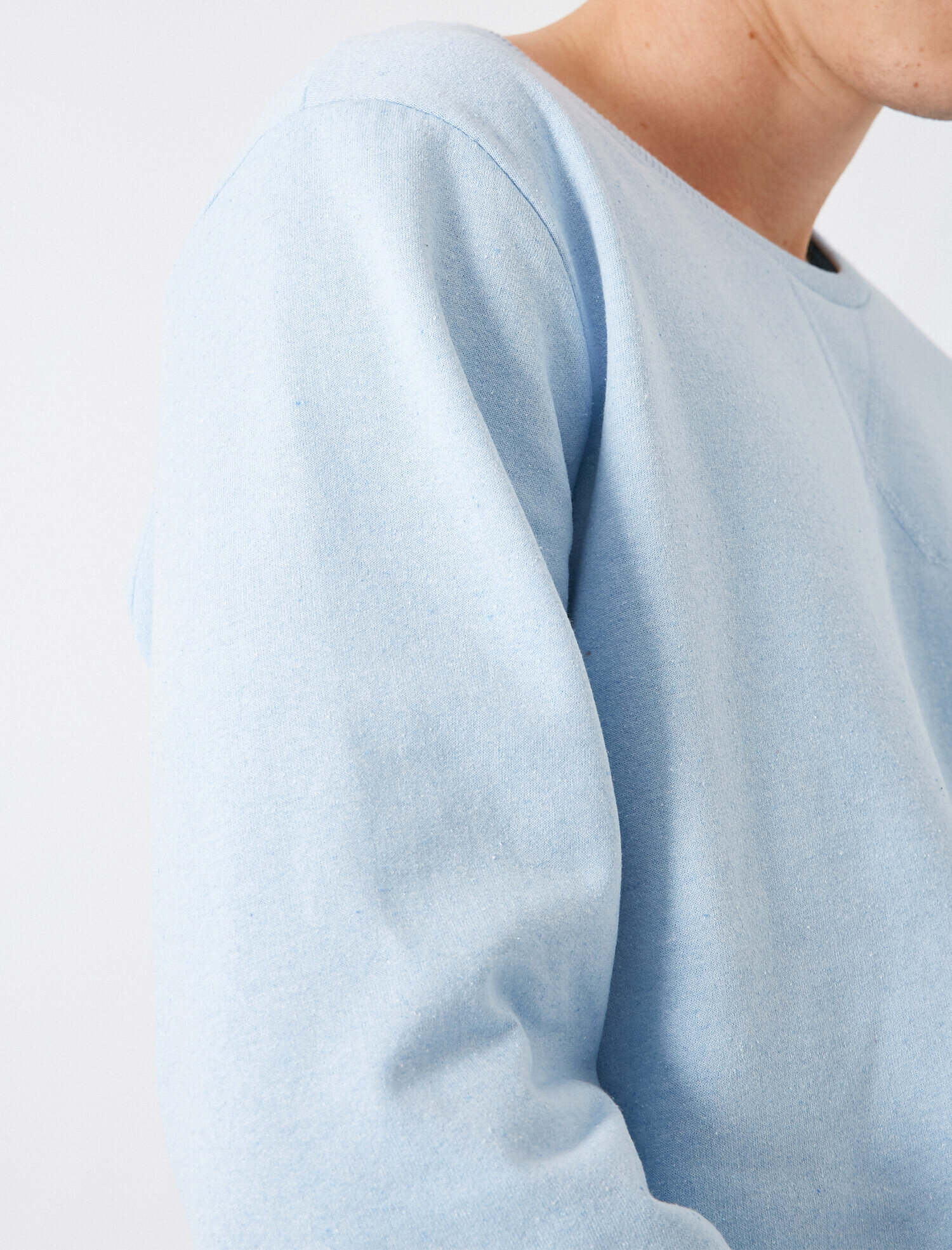 Bisiklet Yaka Uzun Kollu Sweatshirt