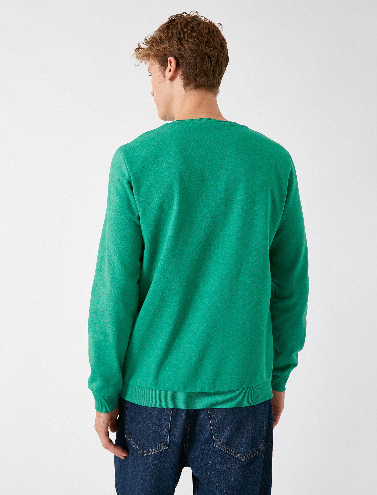 Uzun Kollu Bisiklet Yaka Sweatshirt