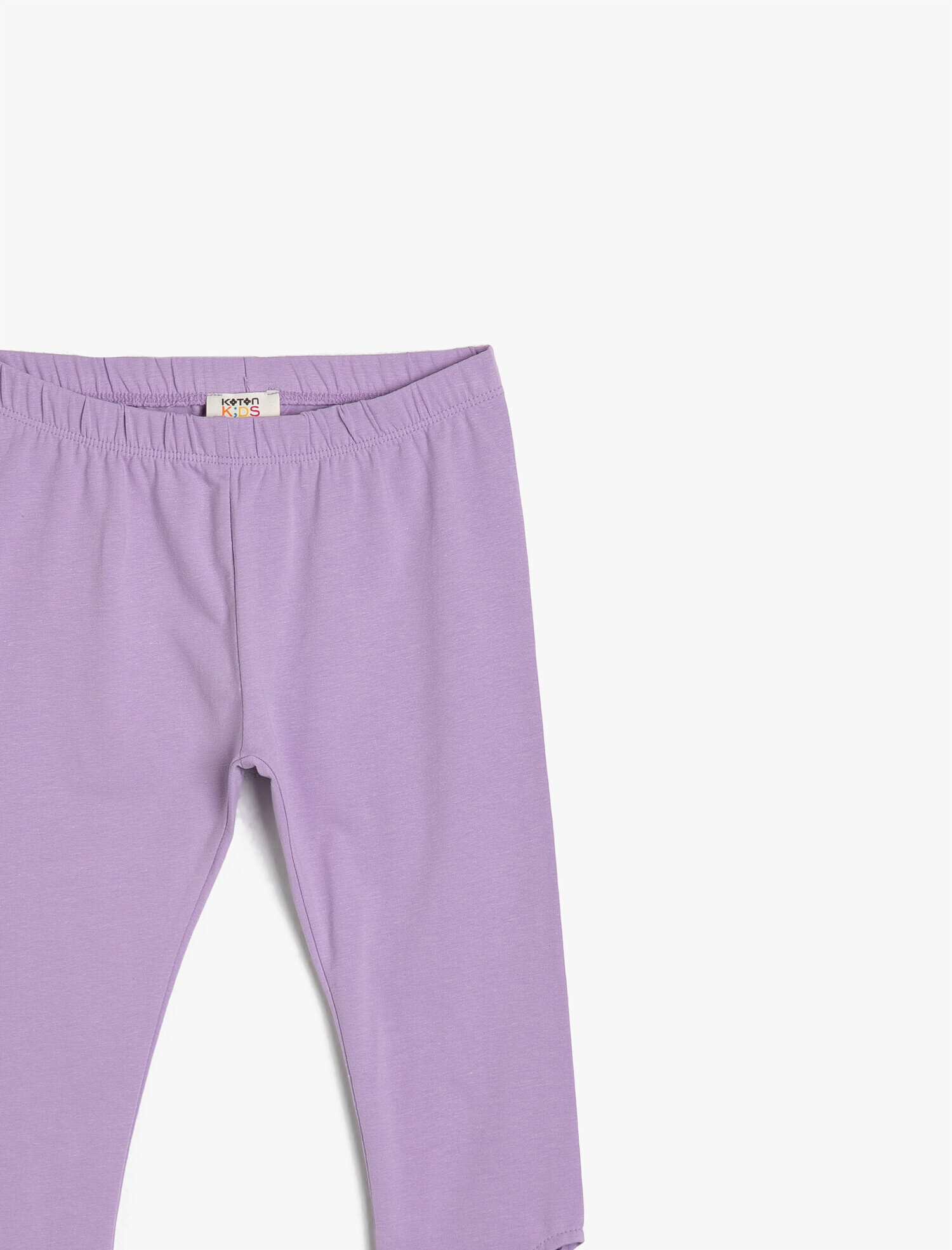 Kız Çocuk Paçası Fiyonklu İnce Esnek Kumaştan Normal Bel Diz Altı Capri Tayt