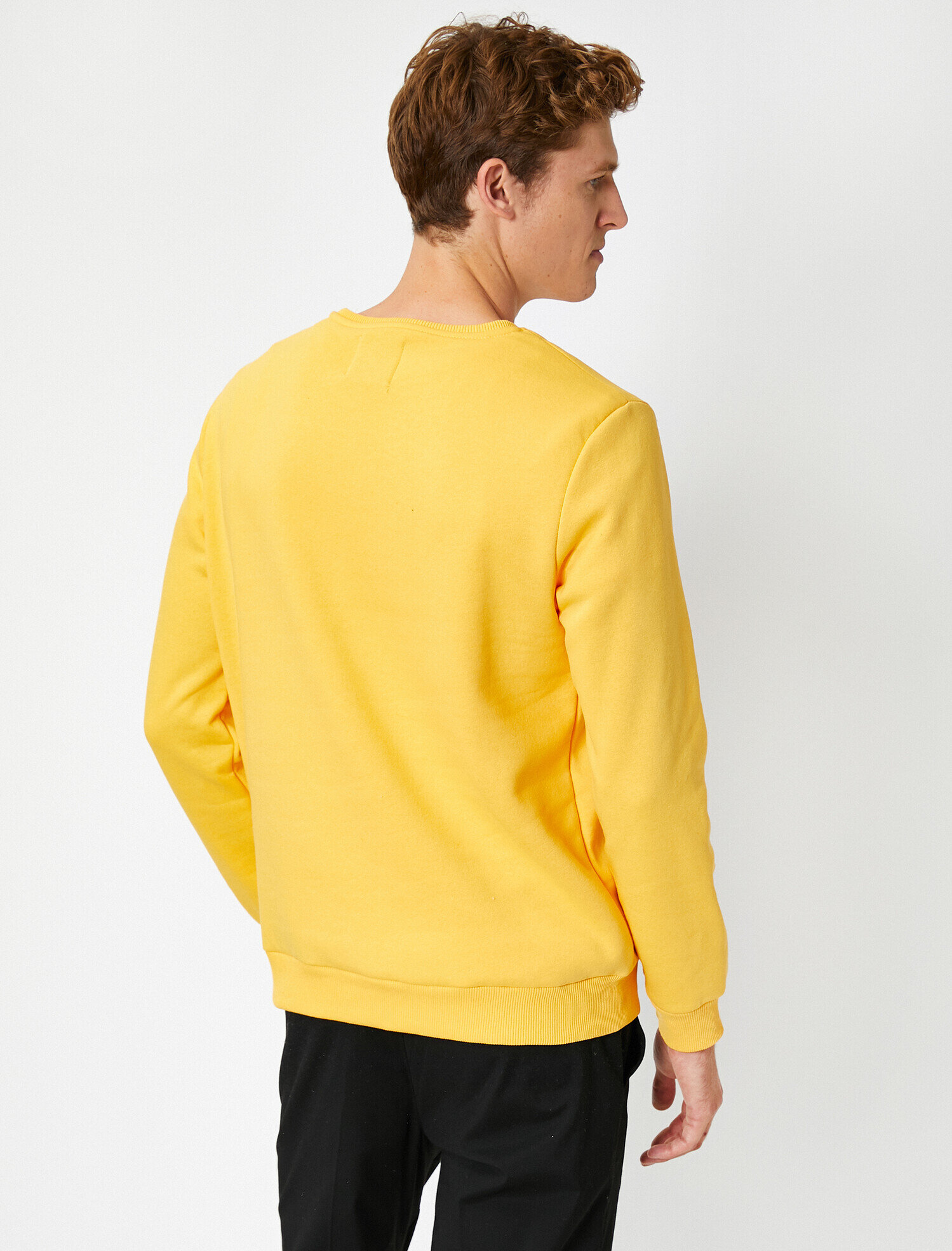   Bisiklet Yaka Uzun Kollu Baskılı Sweatshirt