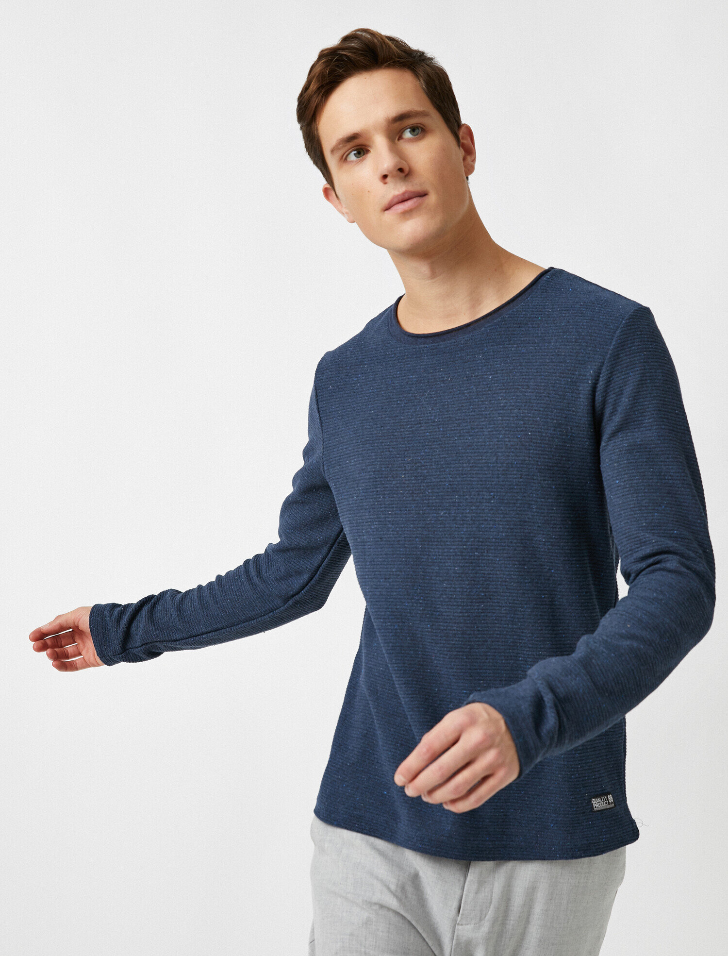   Bisiklet Yaka Kazak Dar Kesim