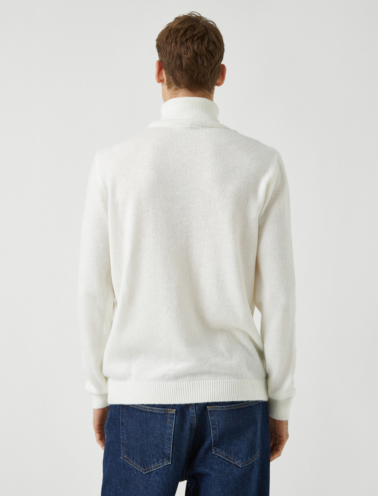   Boğazlı Triko Kazak Uzun Kollu