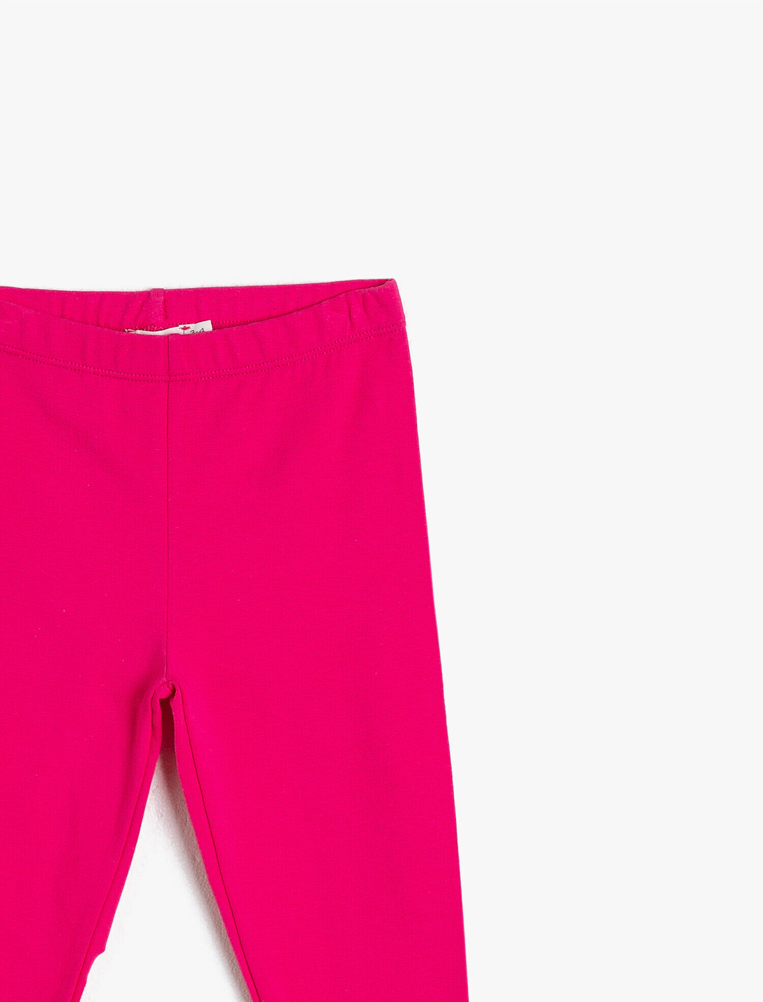  Kız Çocuk İnce Esnek Kumaştan Normal Bel Diz Altı Capri Tayt