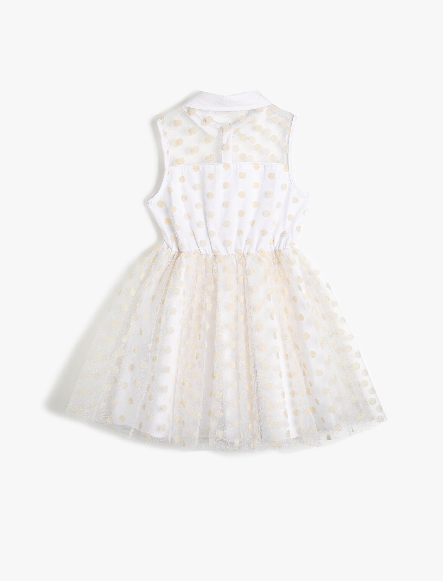  Kız Çocuk Düğme Detaylı Elbise