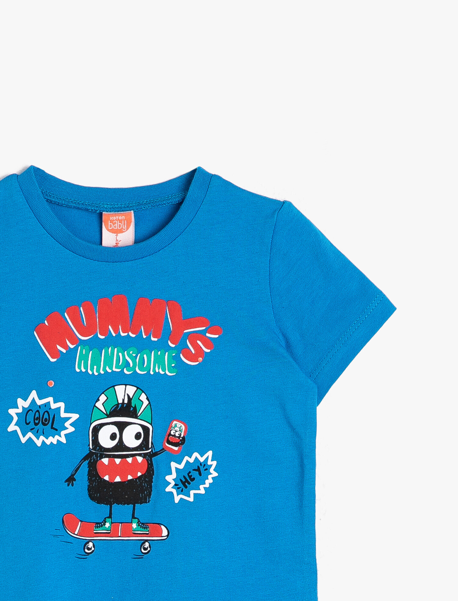  Erkek Bebek Yazılı Baskılı Tişört