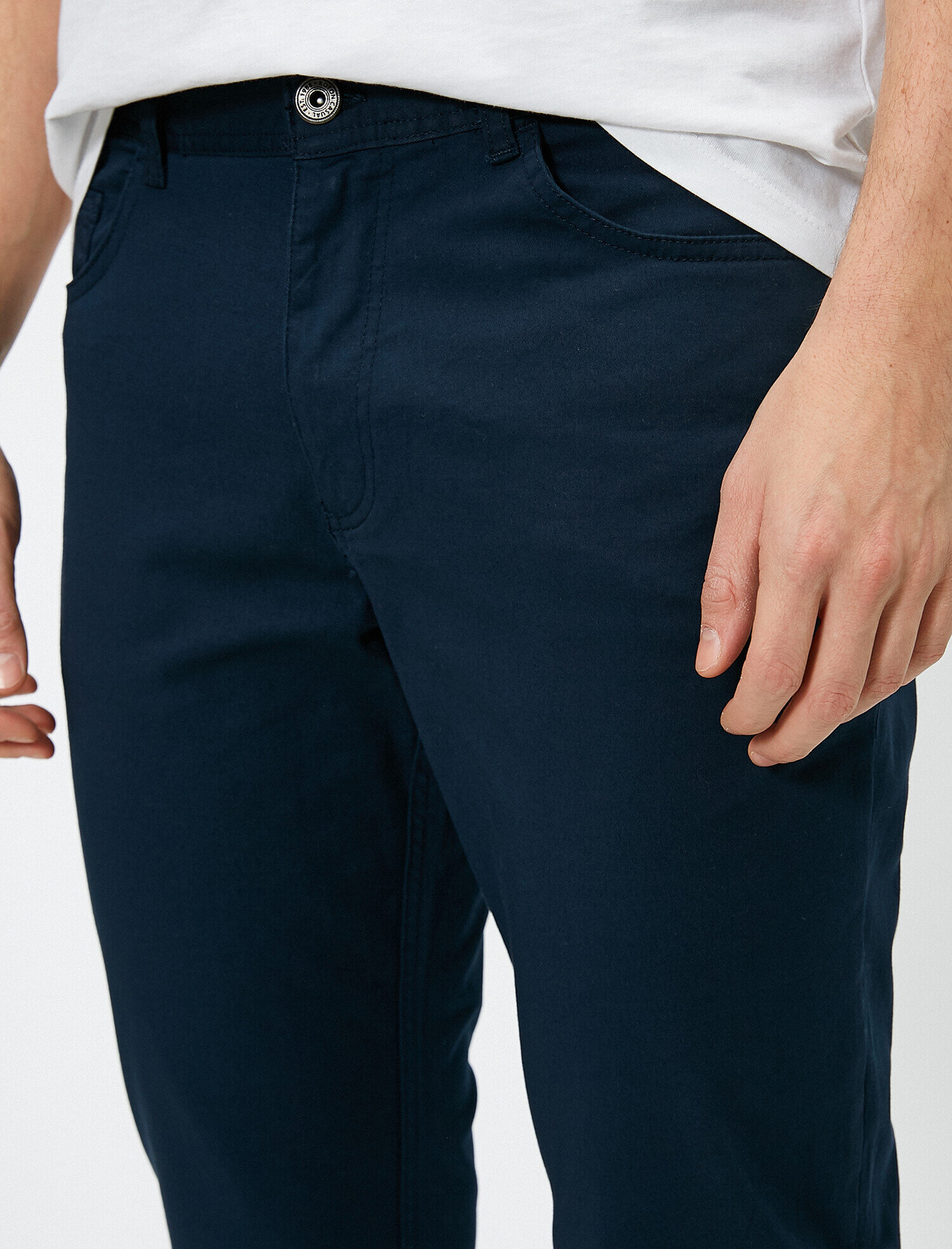   Cep Detaylı Dar Kesim Pantolon