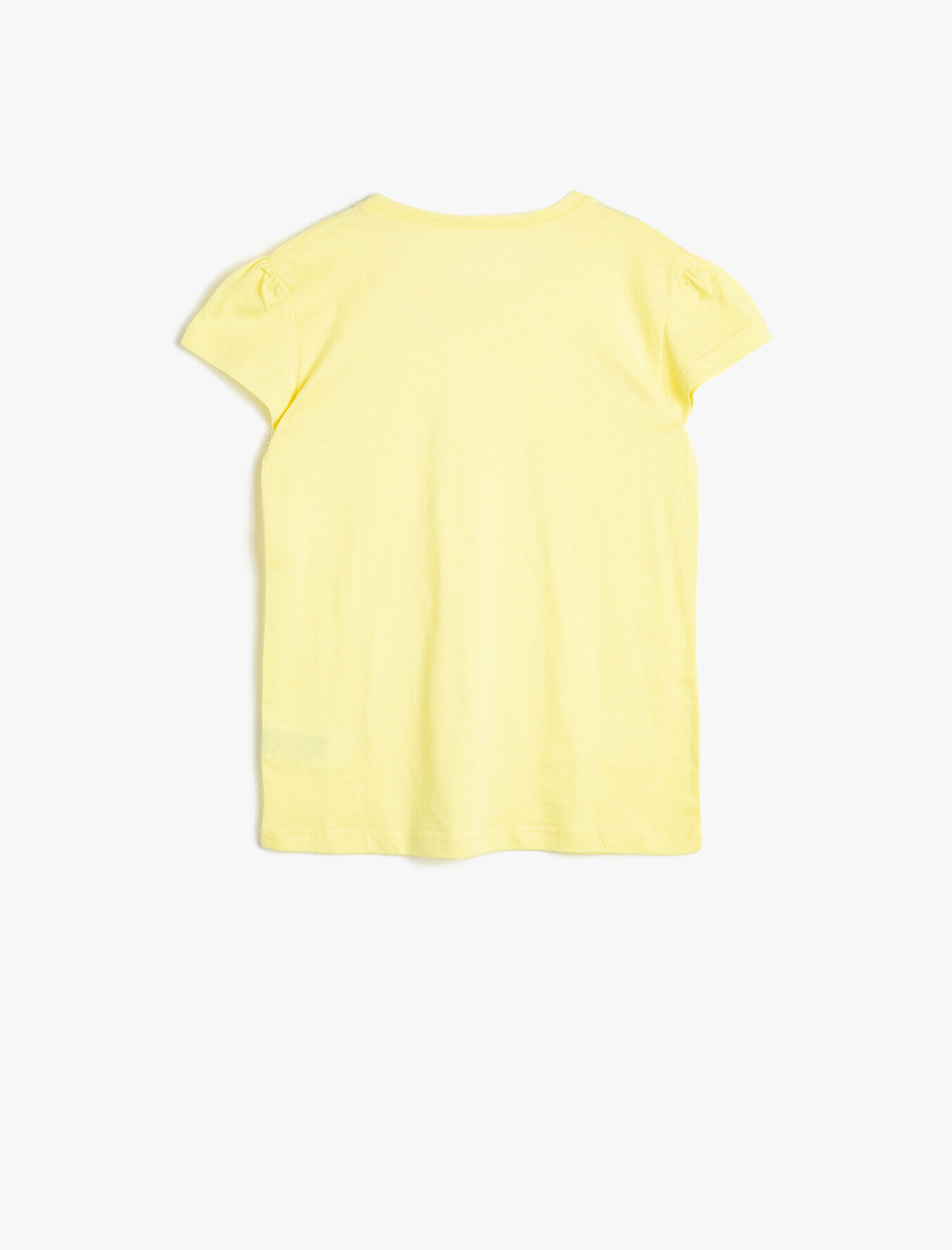  Kız Çocuk Basic Yumuşak Pamuklu Bisiklet Yaka Kısa Kollu Tişört
