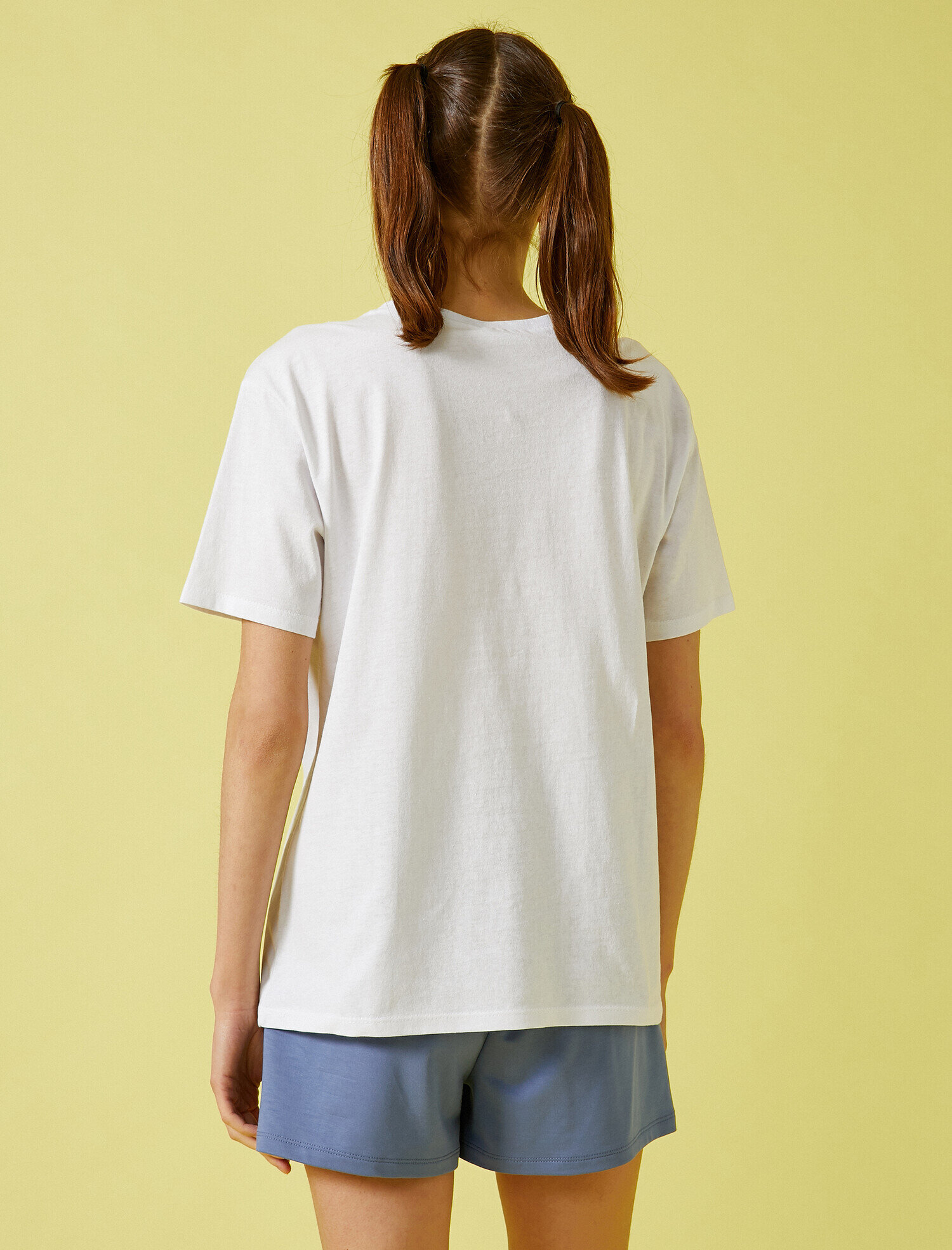   Yazılı Baskılı Tişört Bisiklet Yaka Pamuklu