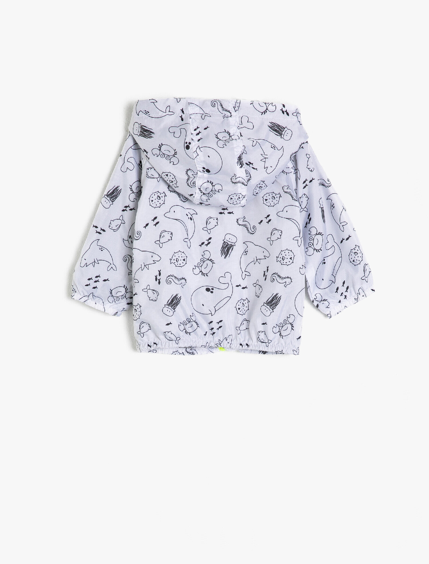  Erkek Bebek Kapüşonlu Baskılı Anorak