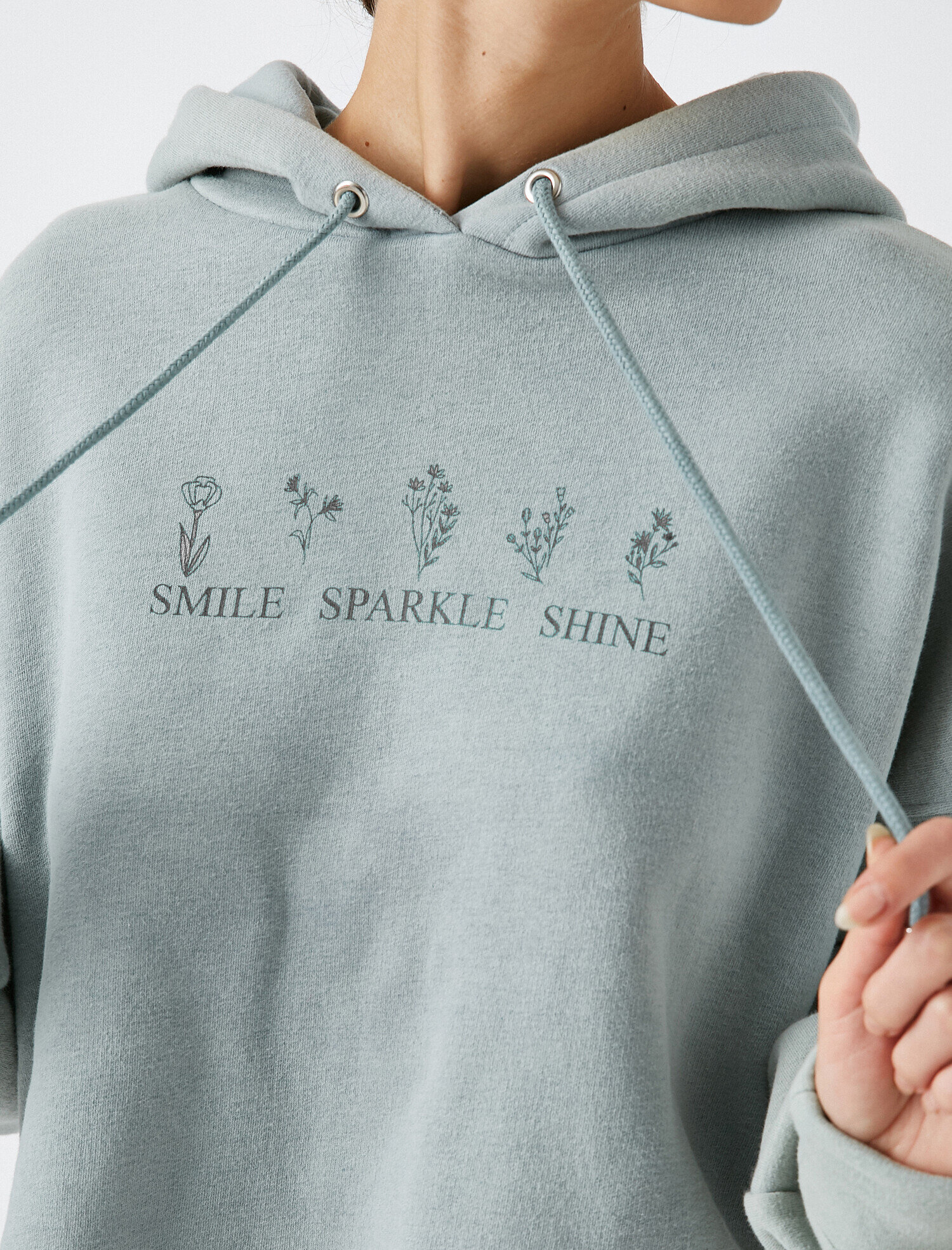   Organik  Pamuklu Baskili Sweatshirt