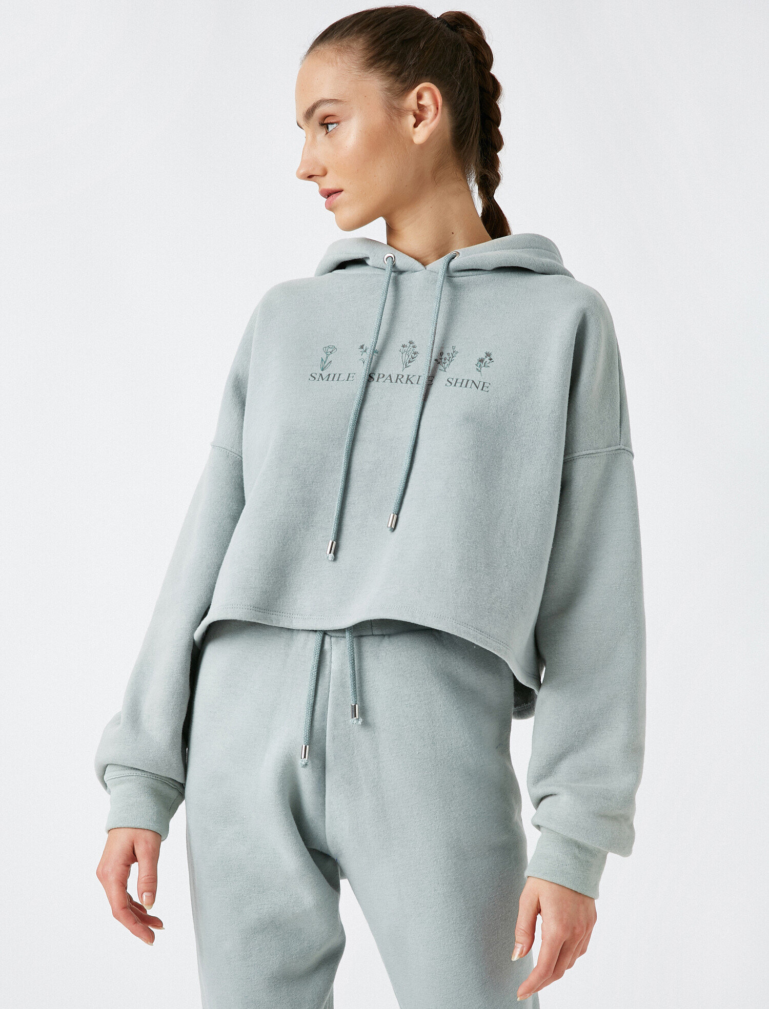   Organik  Pamuklu Baskili Sweatshirt