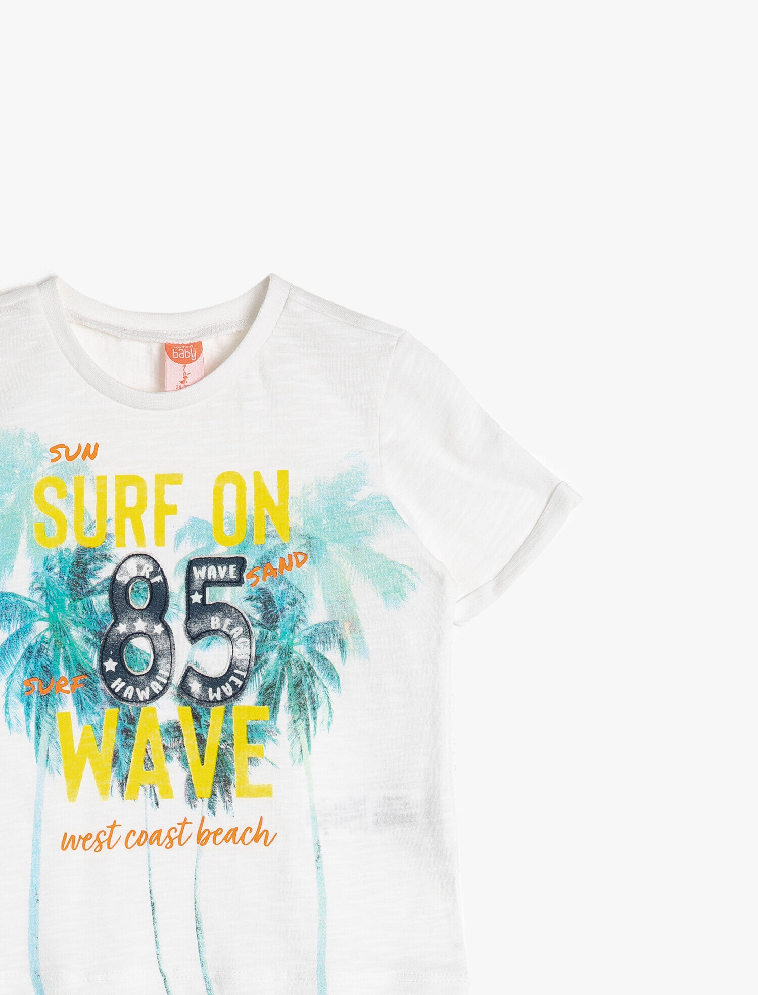  Erkek Bebek Yazılı Baskılı Tişört