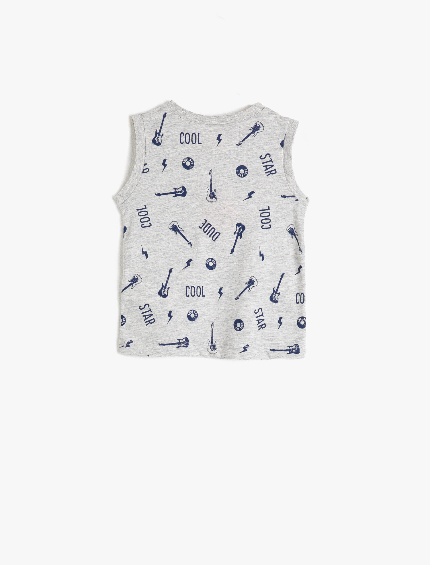  Erkek Bebek Bisiklet Yaka Kolsuz Yazılı Baskılı Atlet