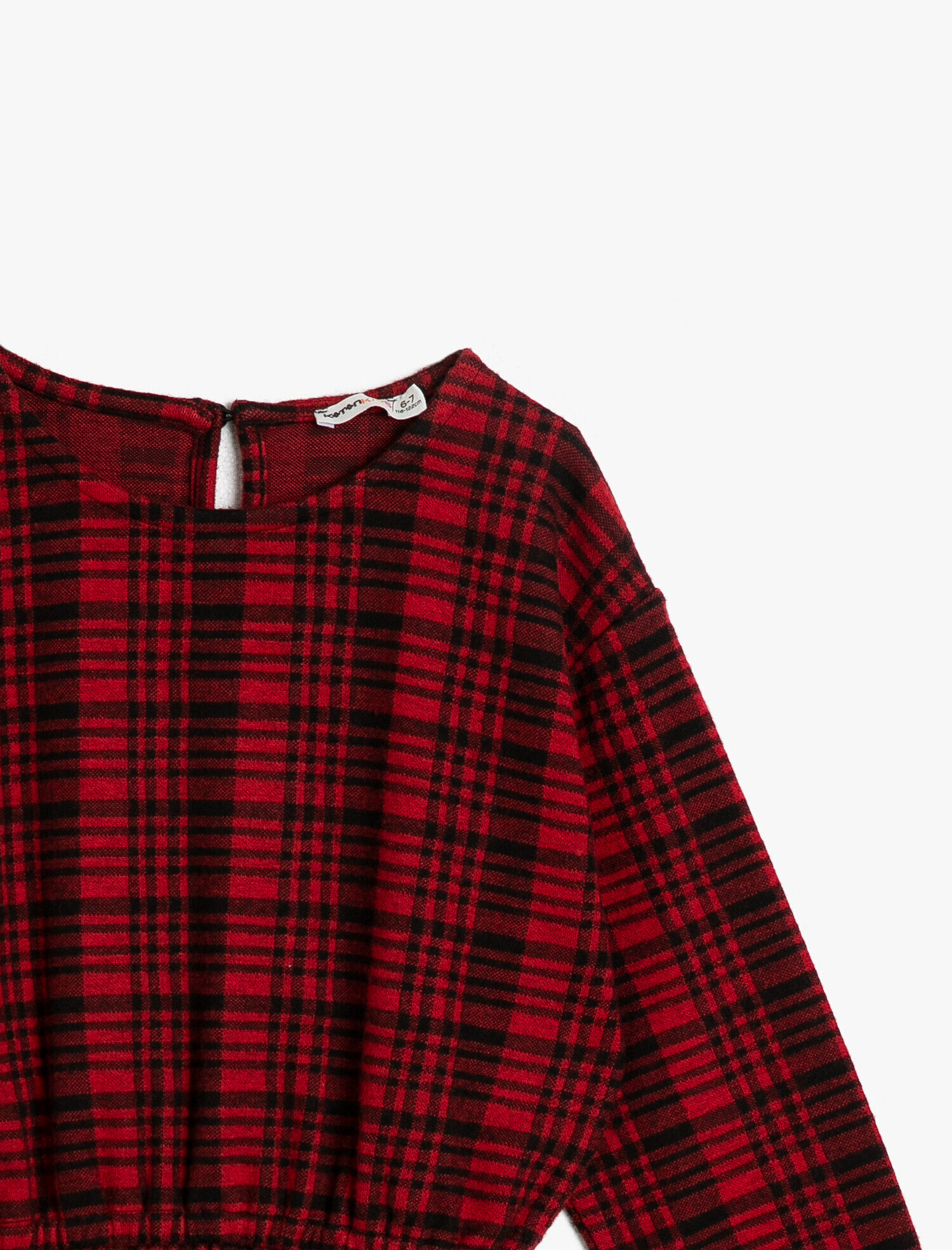  Kız Çocuk Kareli Elbise