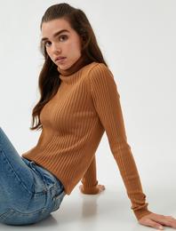 Balıkçı Yaka Triko Kazak Kaşmir Dokulu