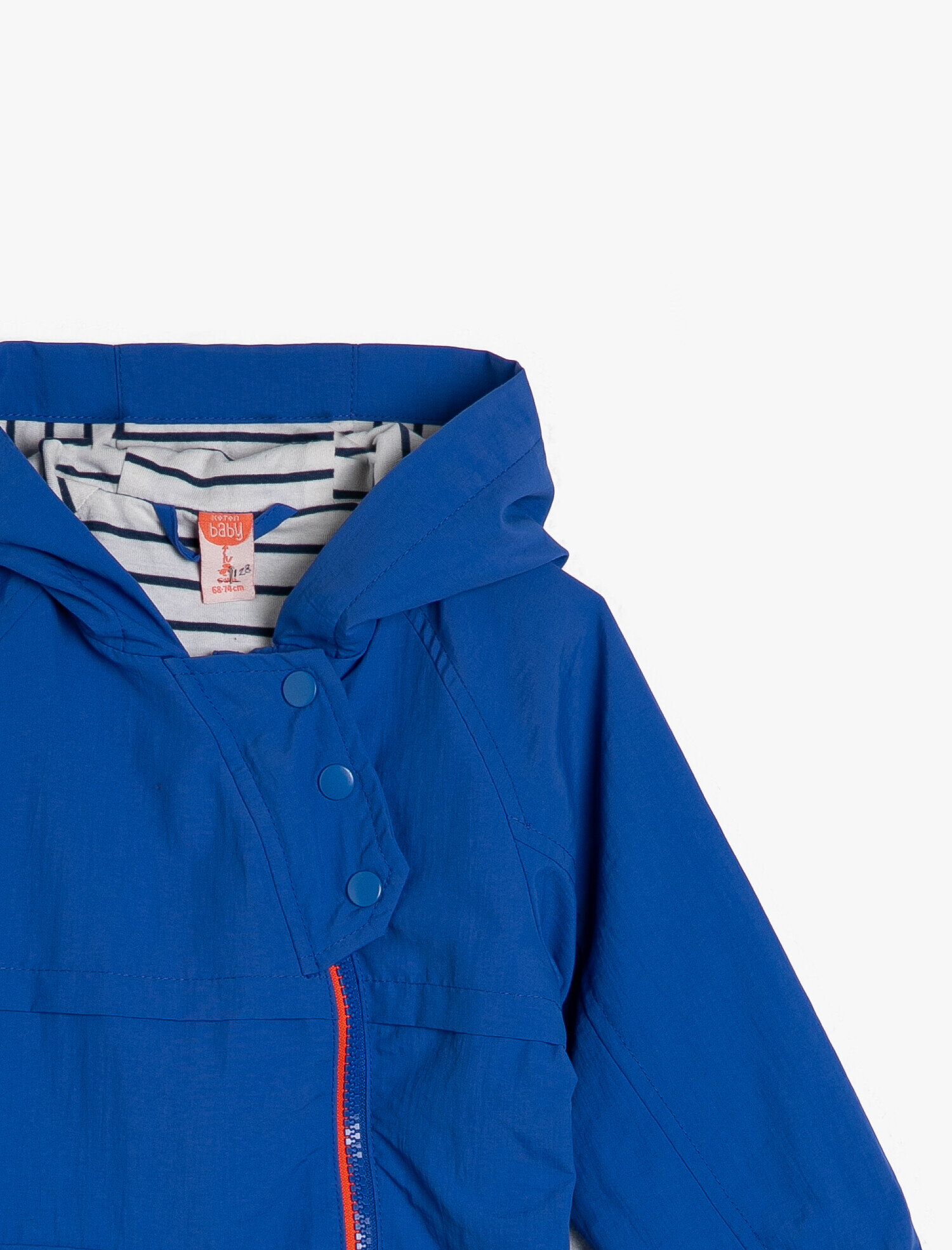  Erkek Bebek Kapüşonlu Fermuarlı Cepli Mont