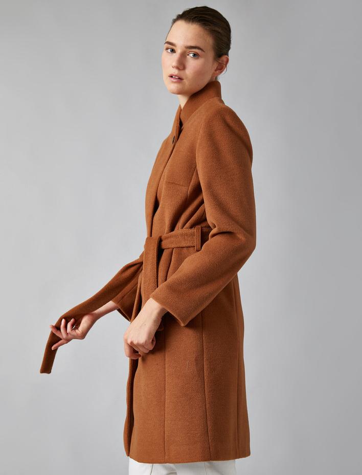  Cepli Kemerli Kaşe Kaban