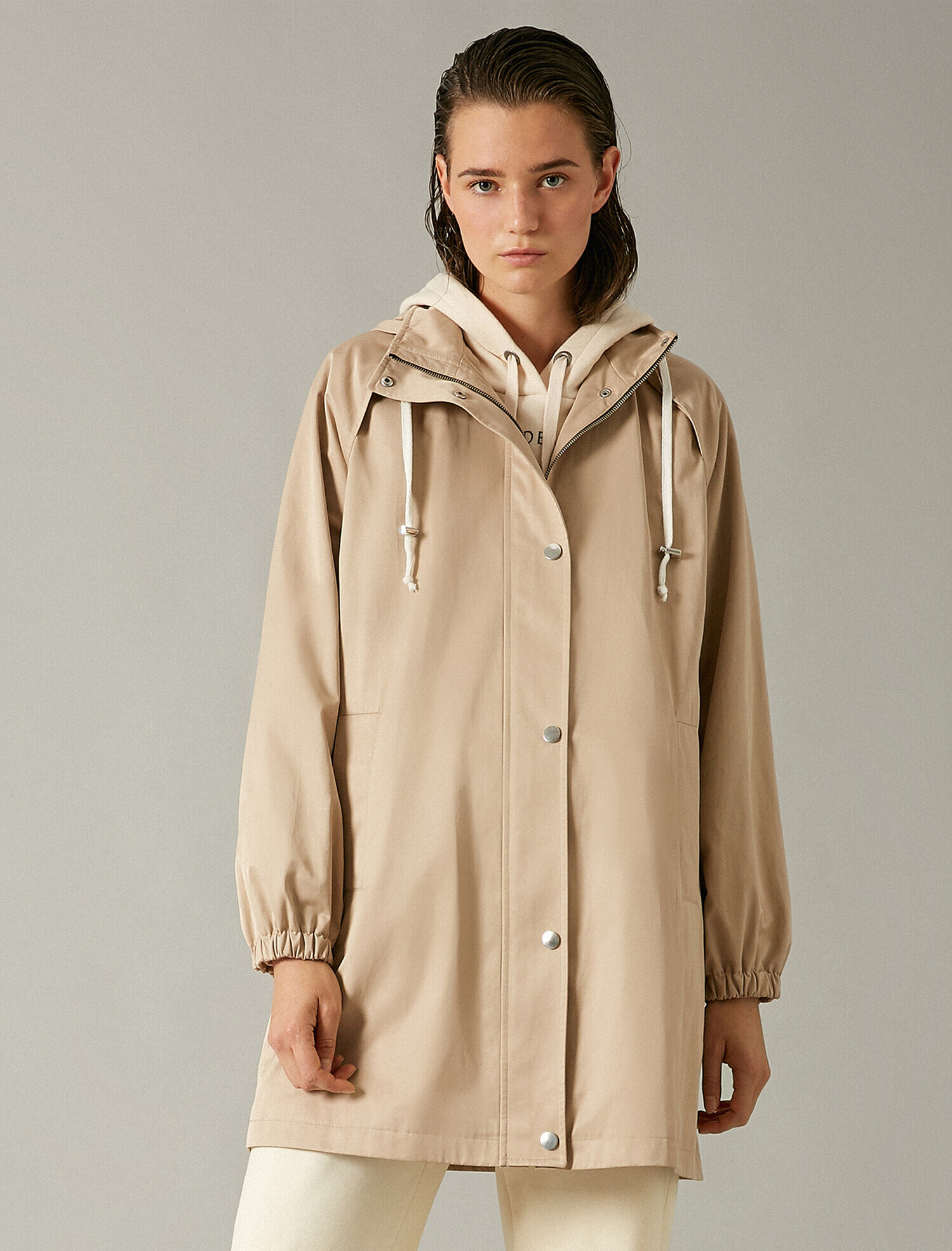   Fermuarlı Oversize Trençkot