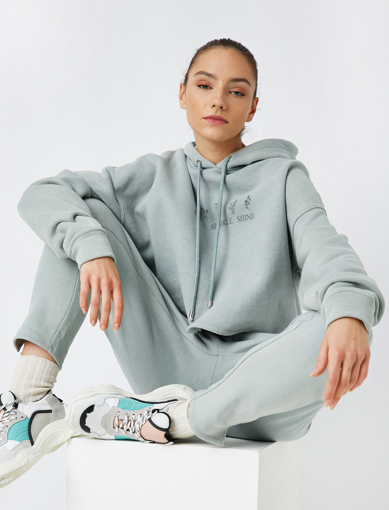   Organik  Pamuklu Baskili Sweatshirt