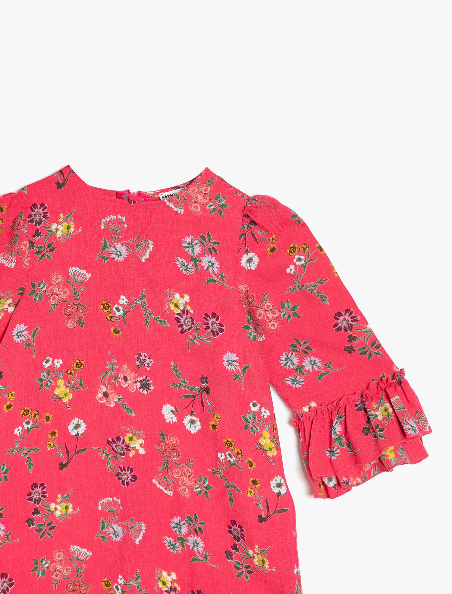  Kız Çocuk Desenli Elbise Uzun Kollu