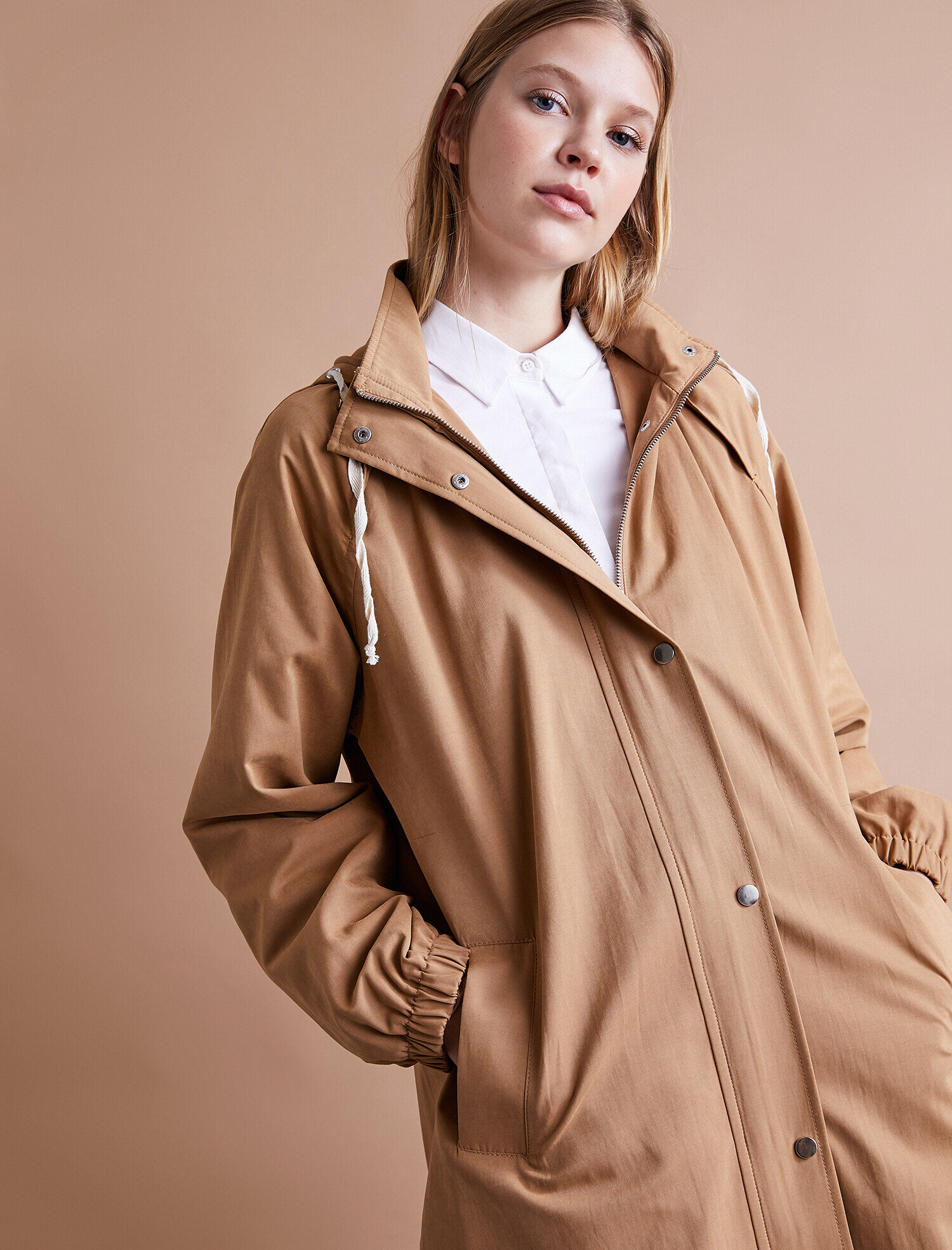 Fermuar Detaylı Trençkot