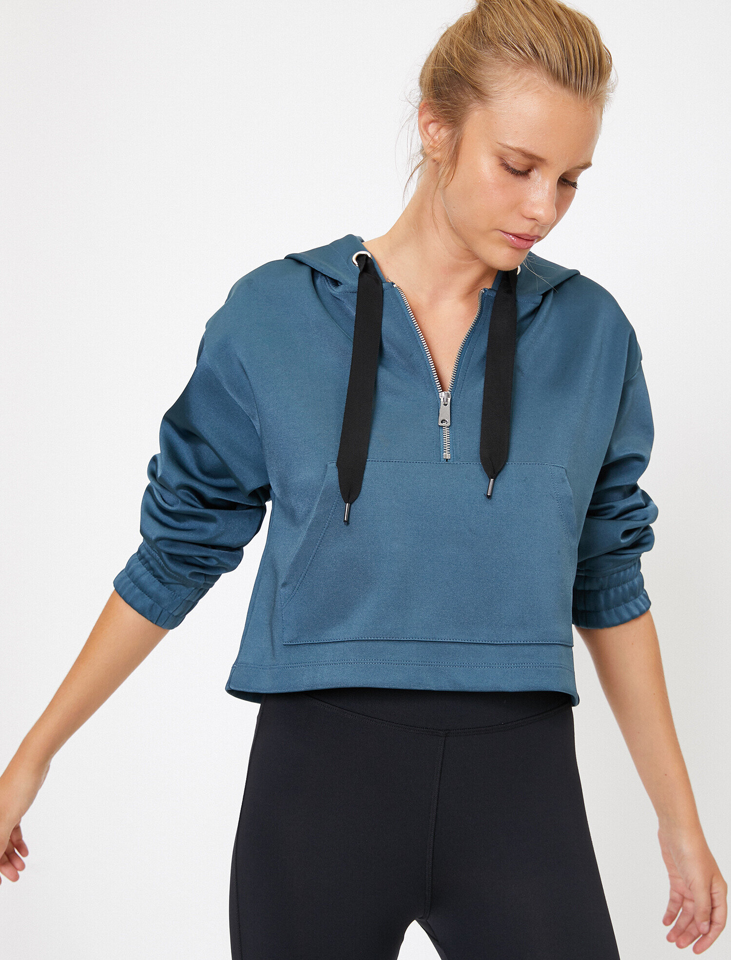  Spor Kapşonlu Sweatshirt