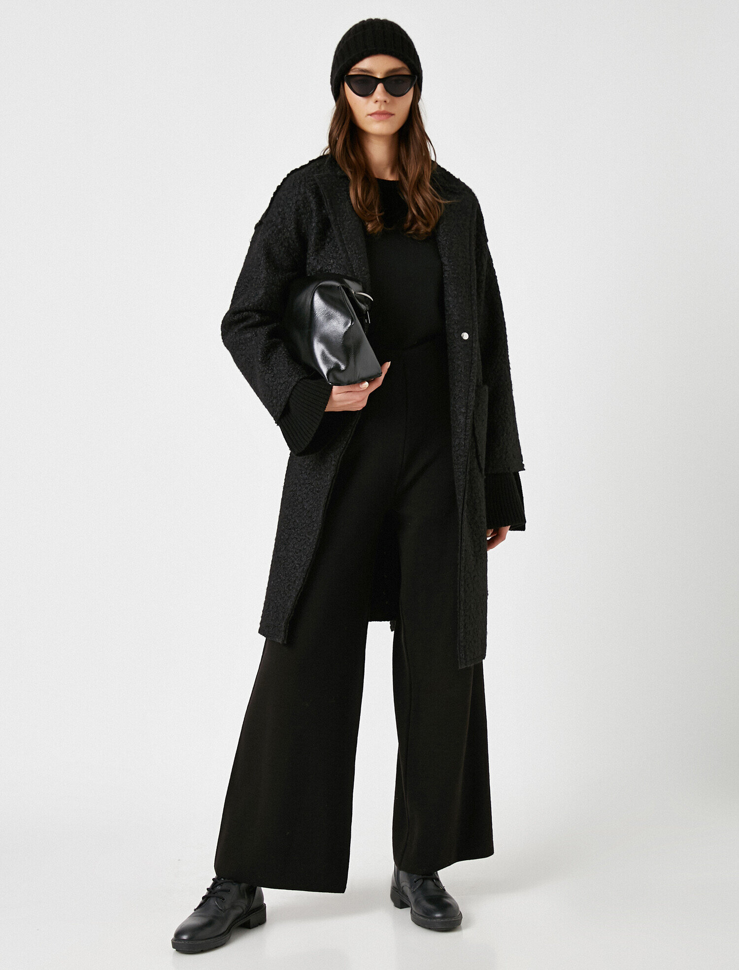   Düğmeli Cepli Kaban