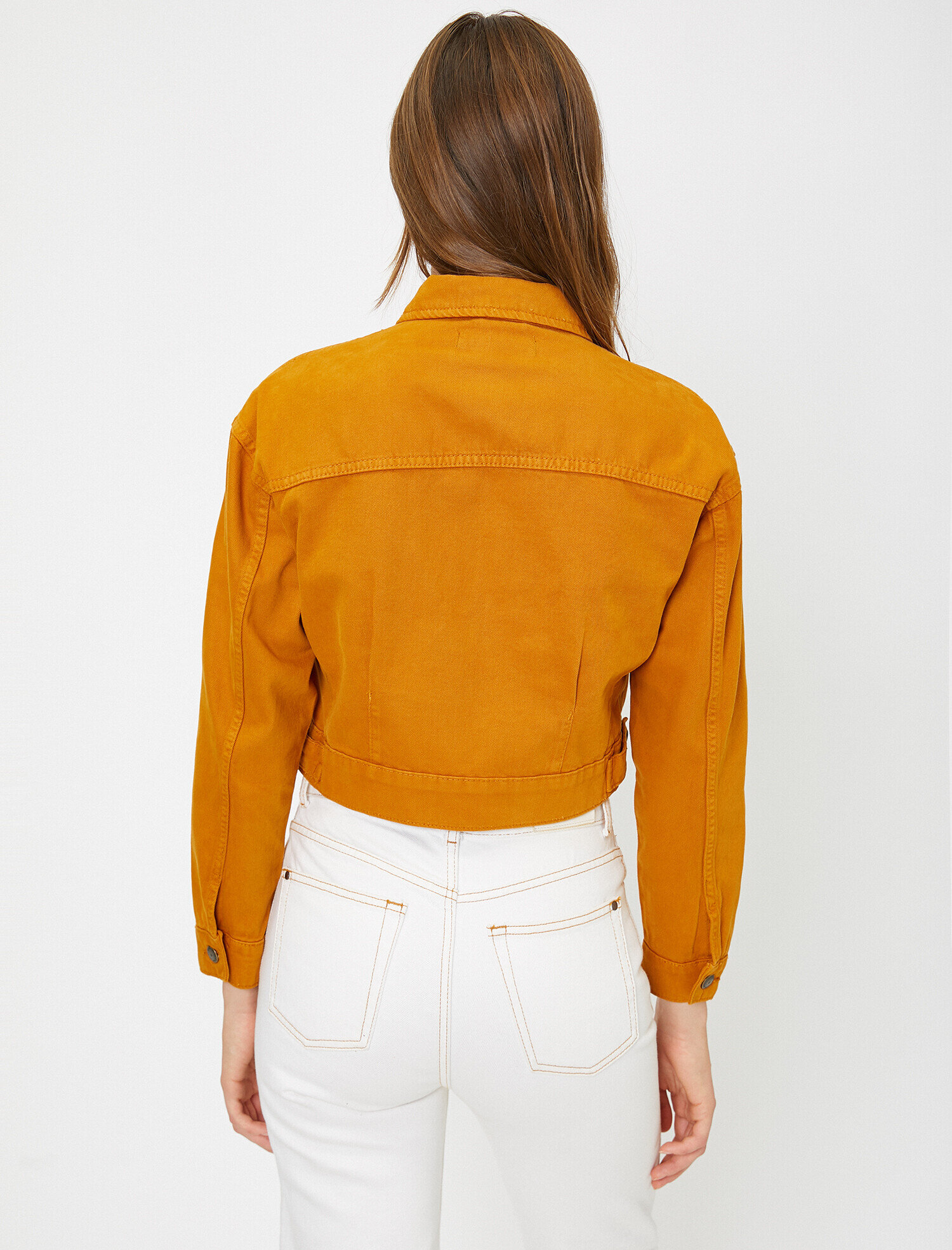   Cep Detaylı Jean Ceket