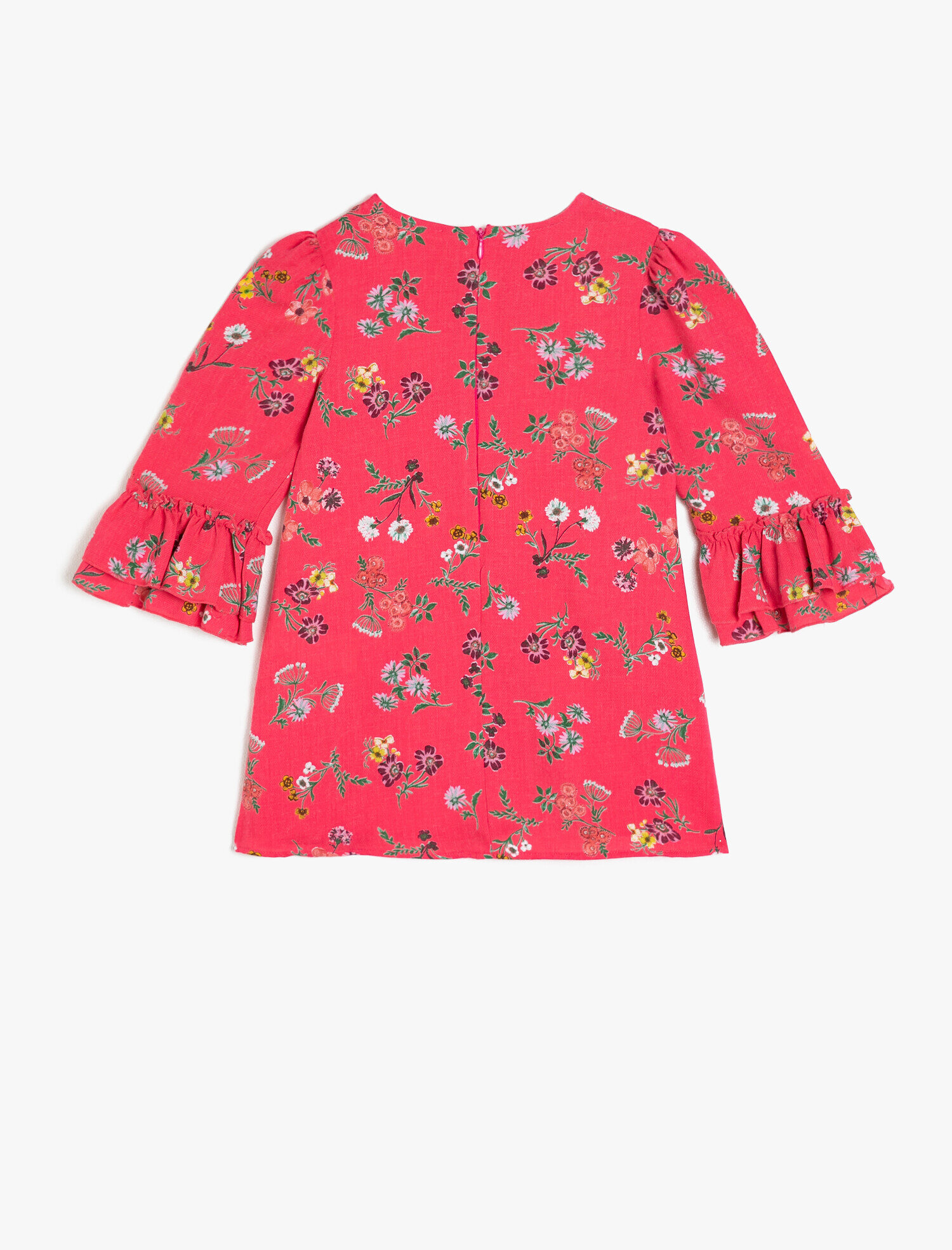  Kız Çocuk Desenli Elbise Uzun Kollu