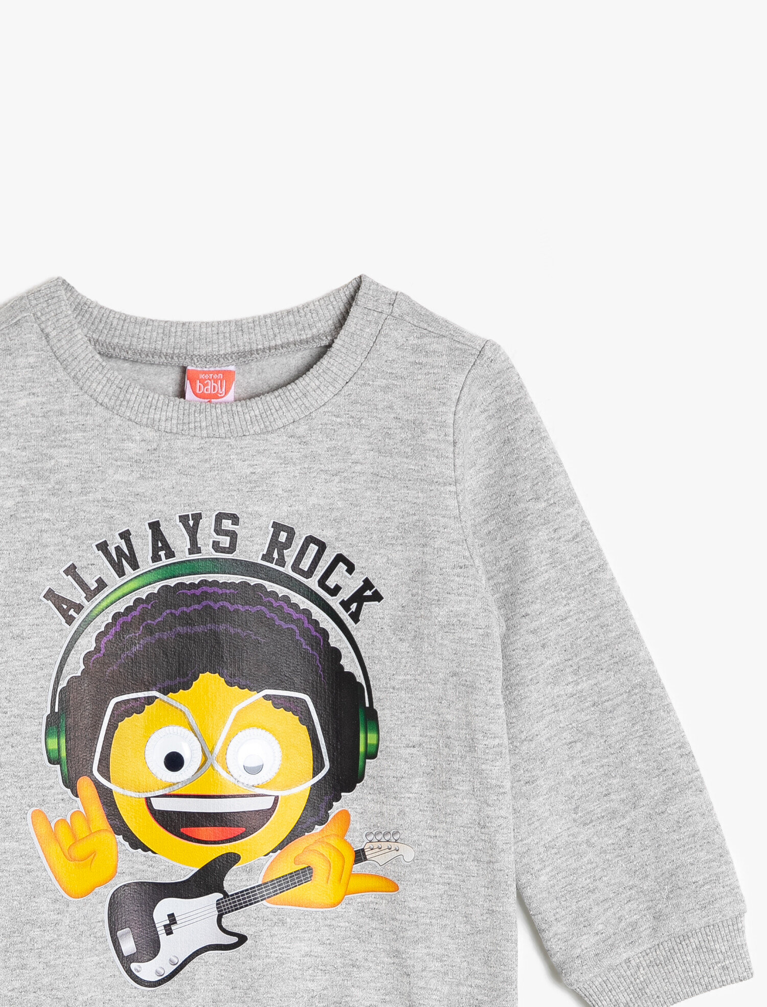  Erkek Bebek Baskılı Sweatshirt Uzun Kollu
