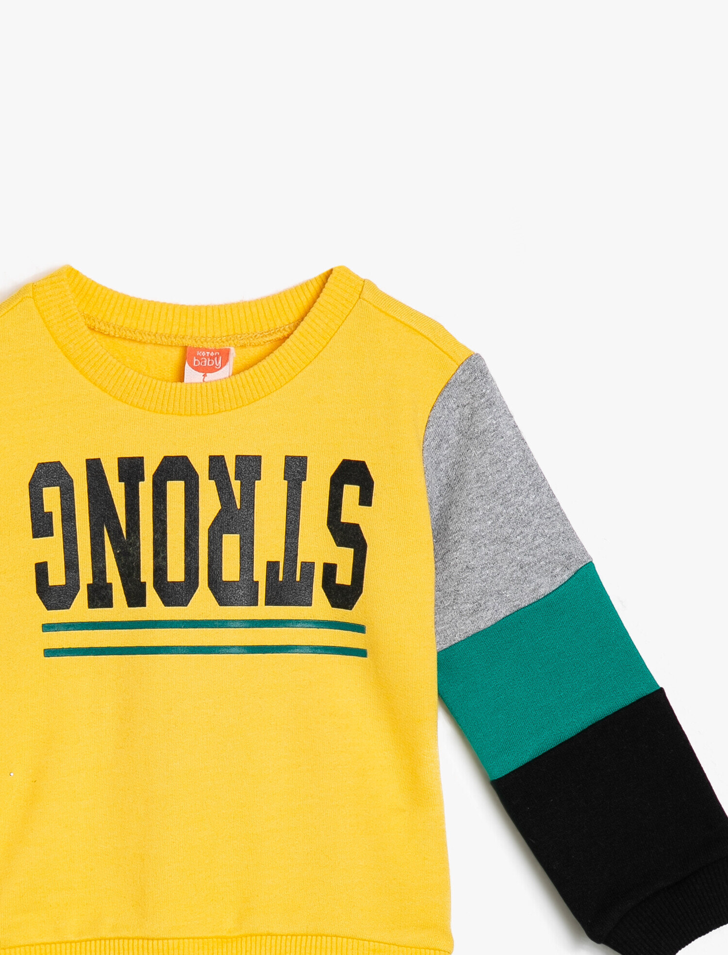  Erkek Bebek Yazılı Baskılı Sweatshirt