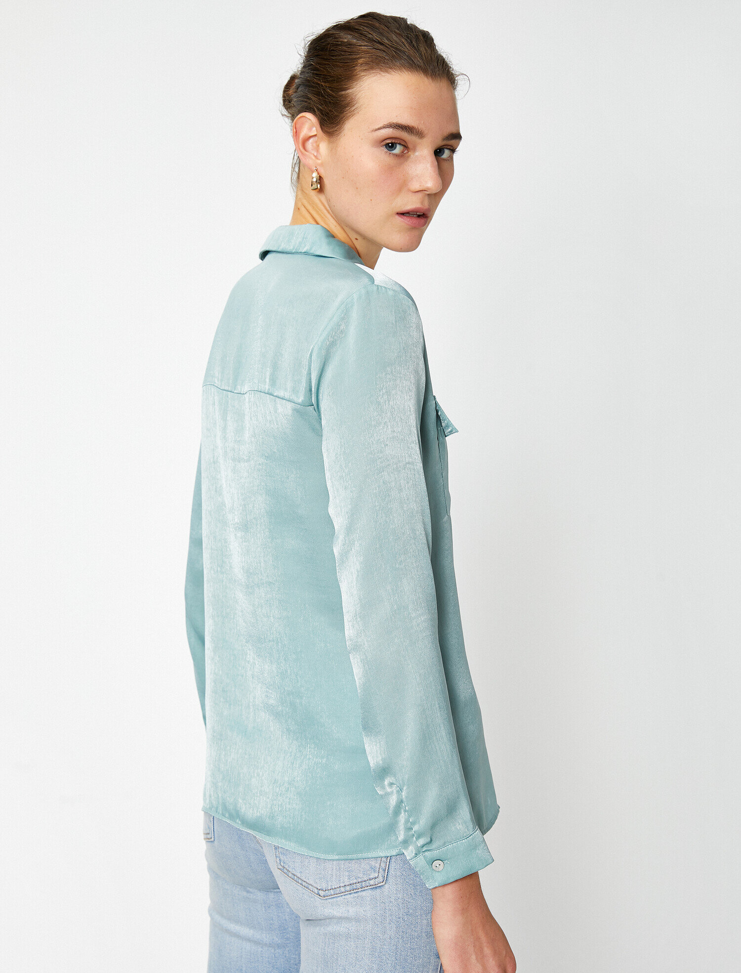   Uzun Kollu Cepli Gömlek