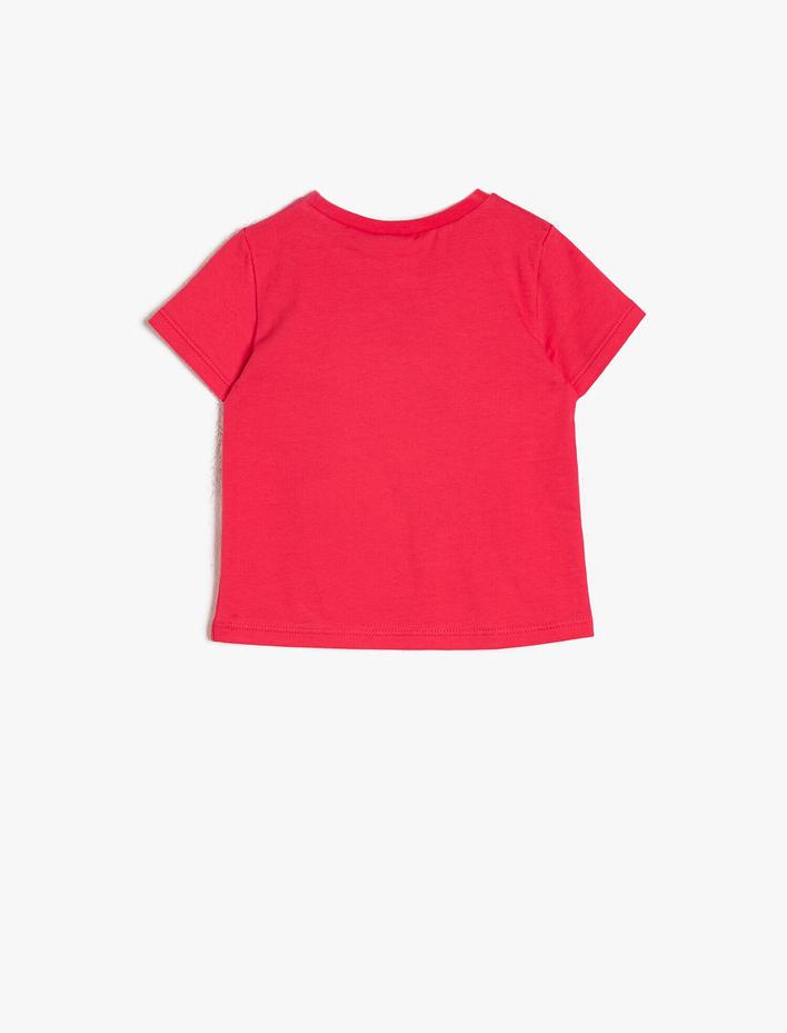 Kız Bebek Baskılı Tişört Kısa Kollu