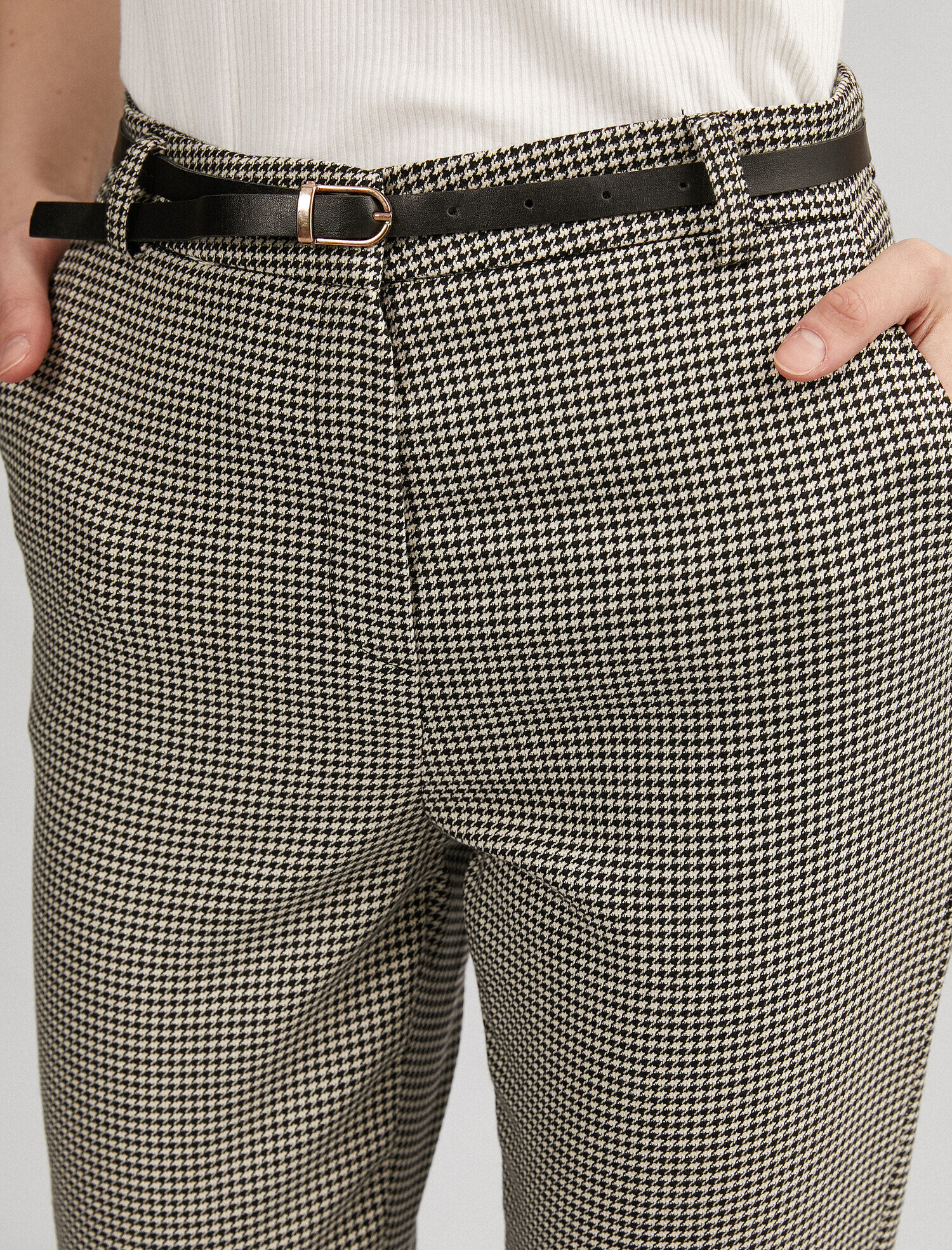   Kemerli Ekose Pantolon