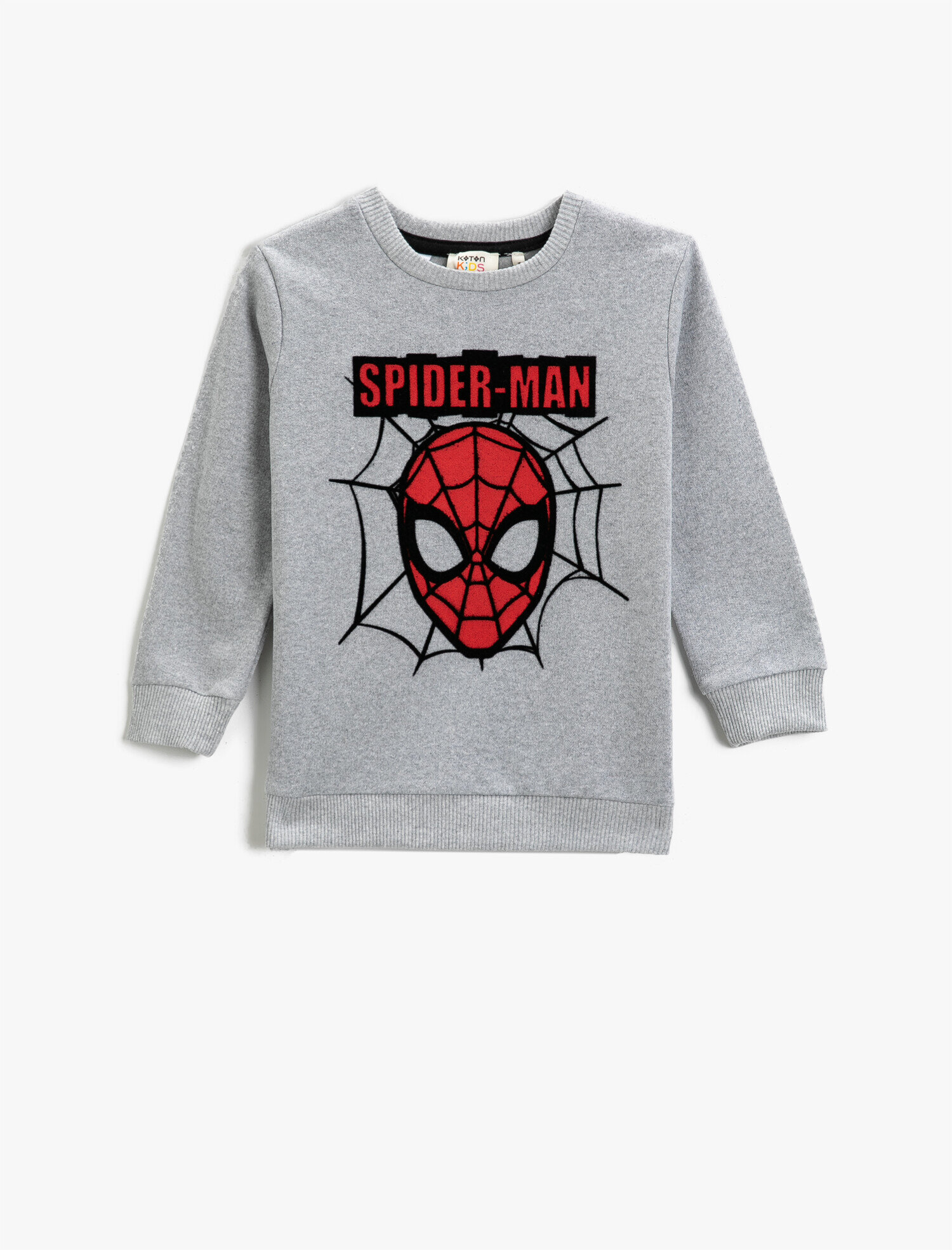  Erkek Çocuk Spiderman Baskılı Sweatshirt Bisiklet Yaka Lisanslı