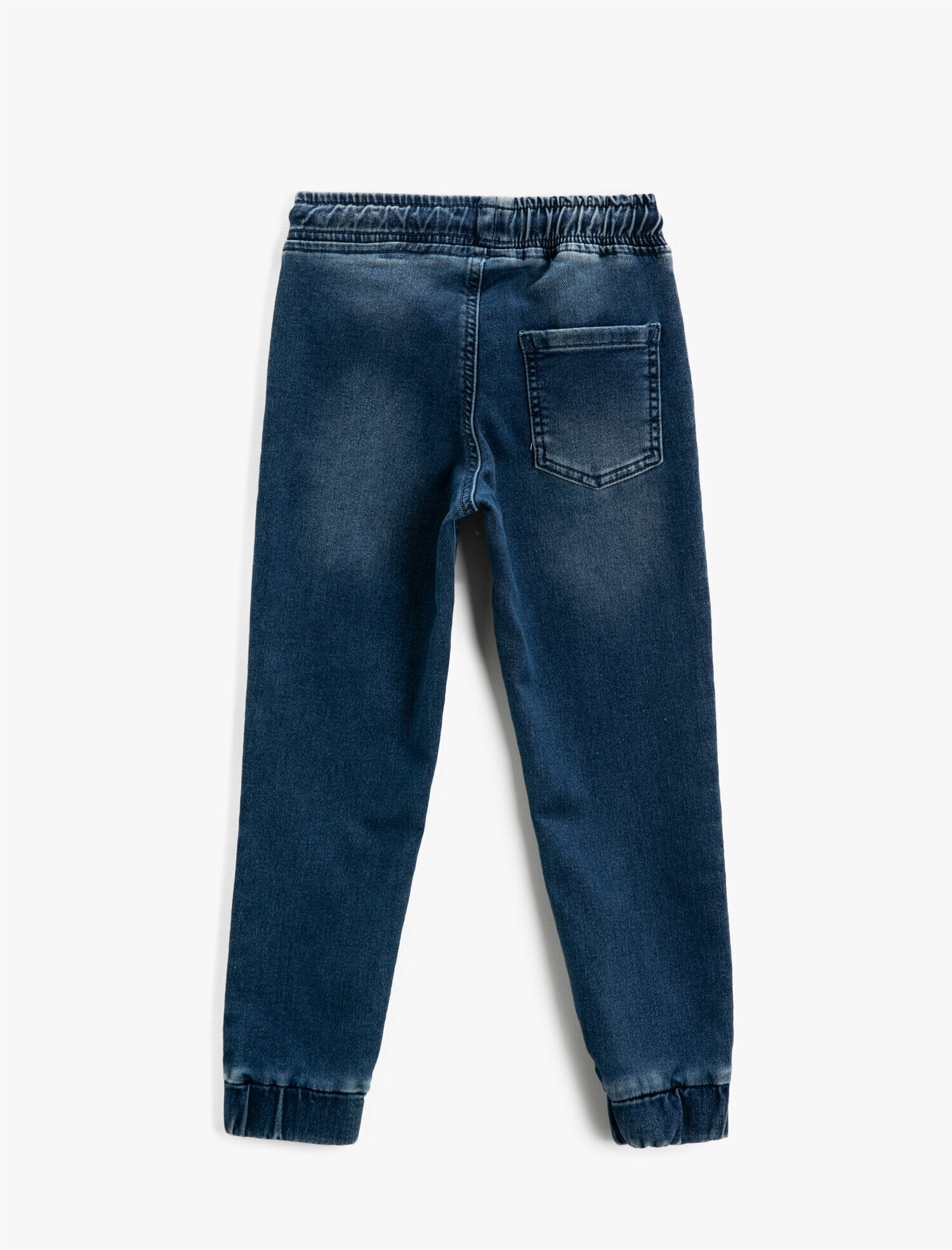  Erkek Çocuk Kot Pantolon Jogger Beli Lastikli Cepli Pamuklu - Jegging Jean