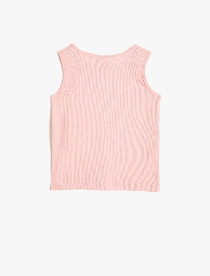 Kız Bebek Basic Atlet Yuvarlak Yaka Kolsuz Ribanalı Pamuklu