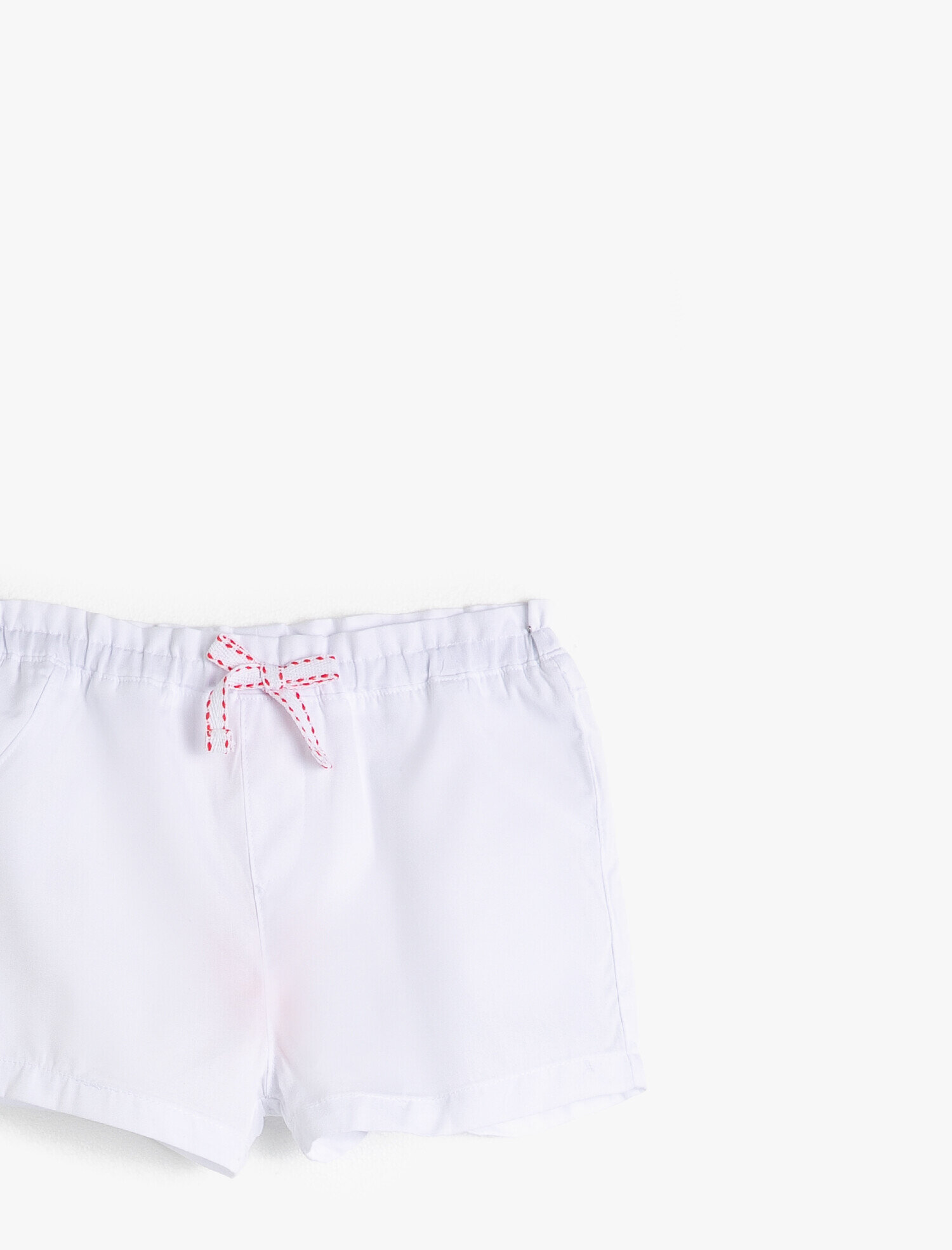  Kız Bebek Pamuk Beli Lastikli Şort