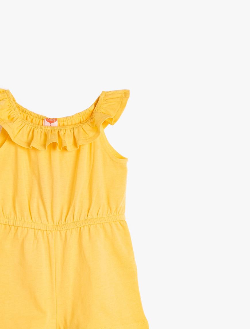  Kız Bebek Fırfır Detaylı Tulum