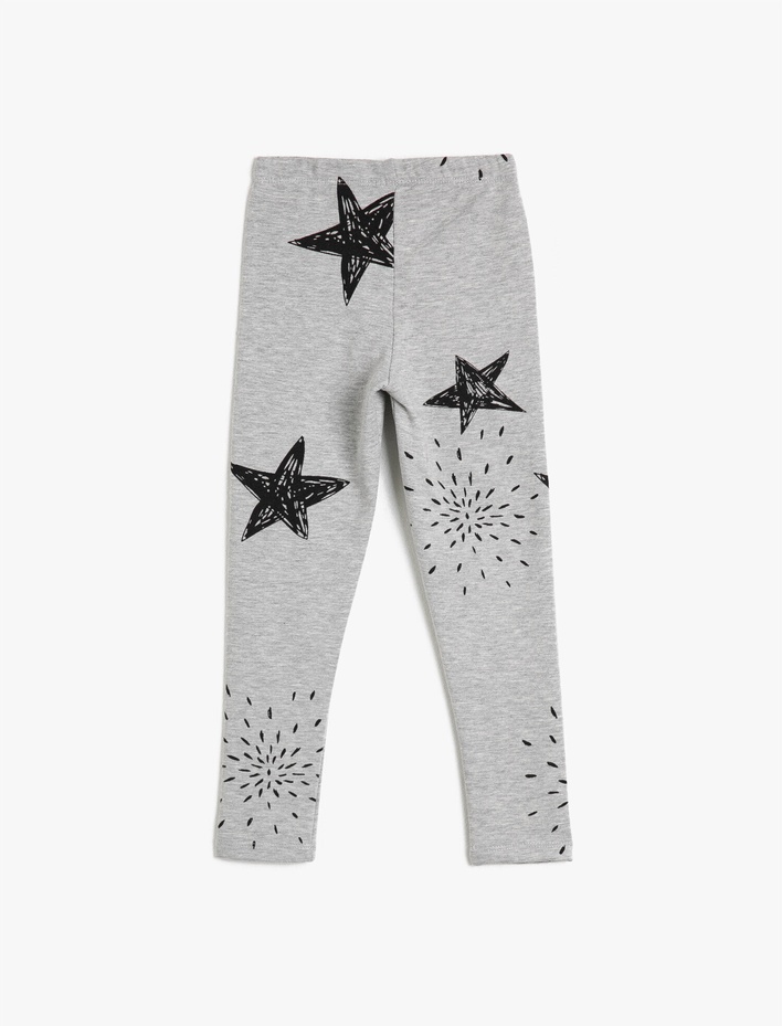 Kız Çocuk Yıldız Baskılı Uzun Tayt