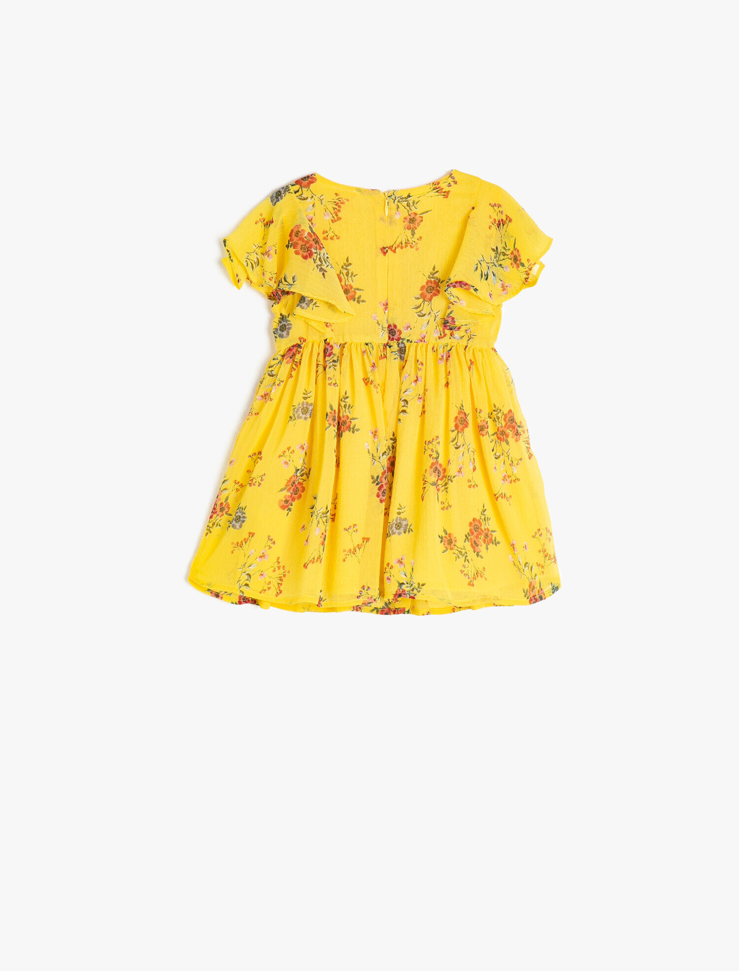  Kız Bebek Kısa Kollu Çiçekli Yazlık Elbise