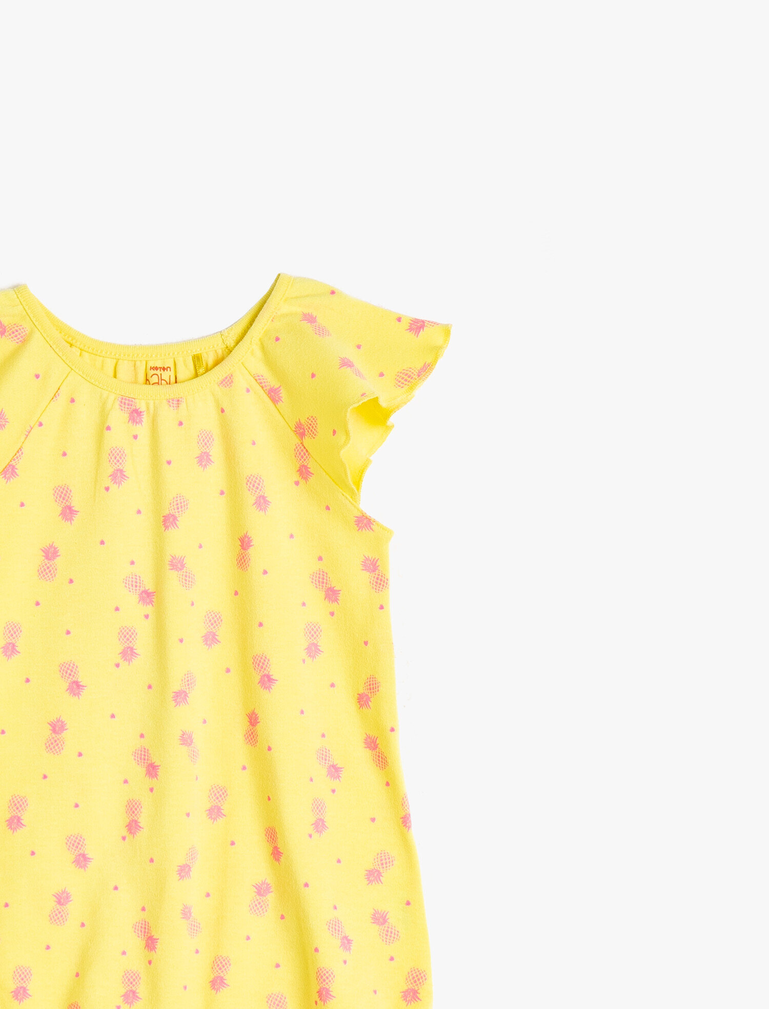  Kız Bebek Baskılı Tulum Kısa Kollu