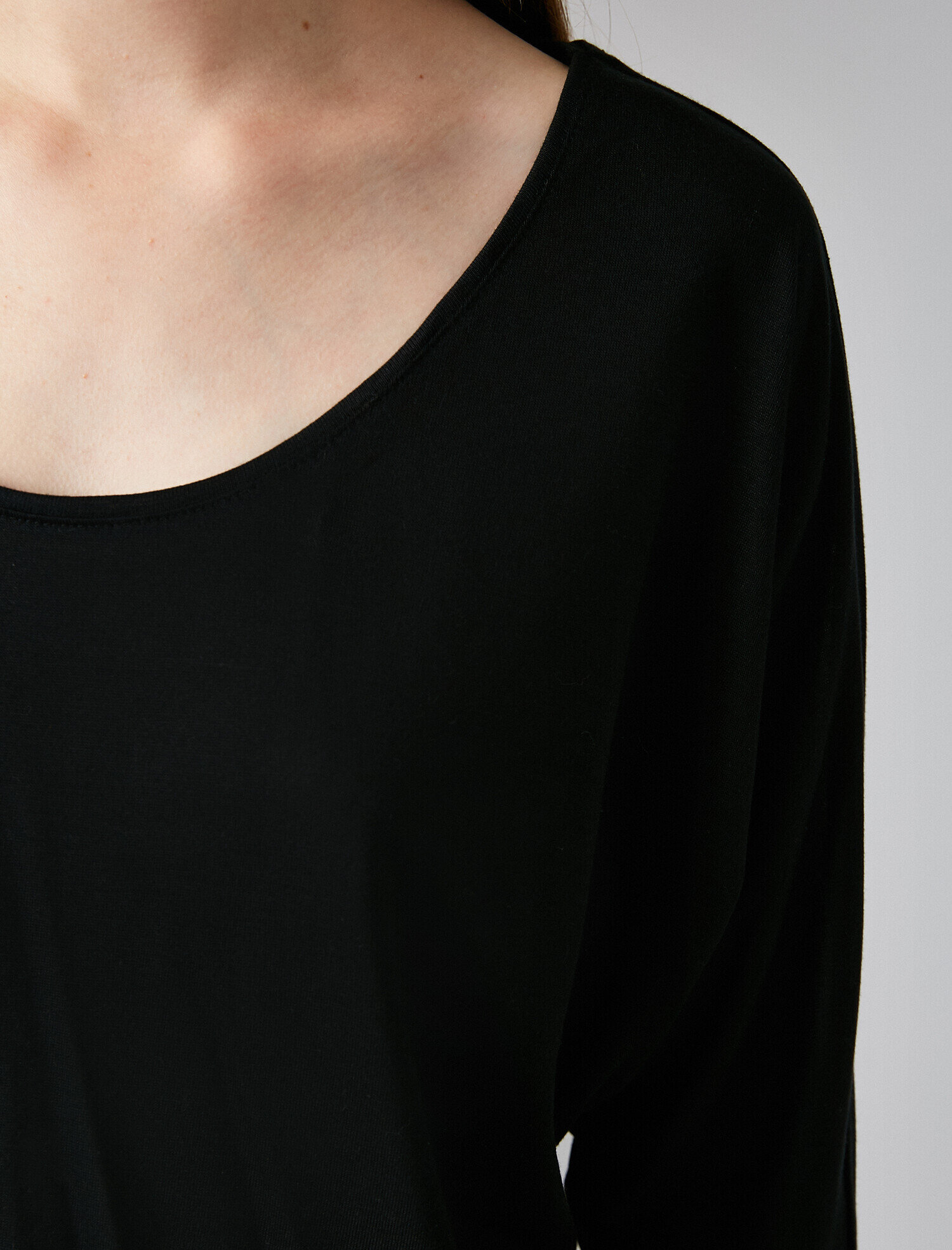   Uzun Kollu Tişört Lyocell Basic