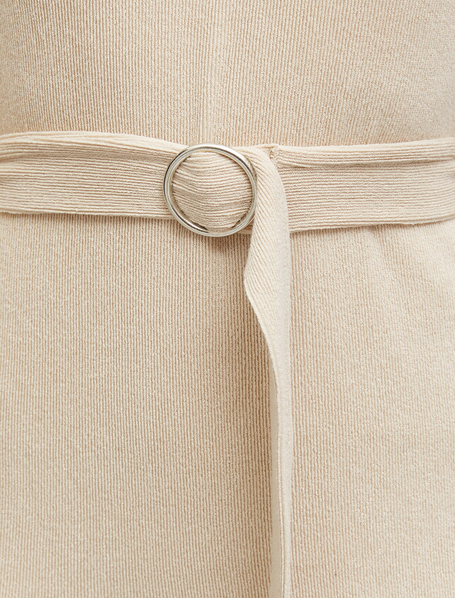   Bisiklet Yaka Uzun Kollu Kemerli Elbise