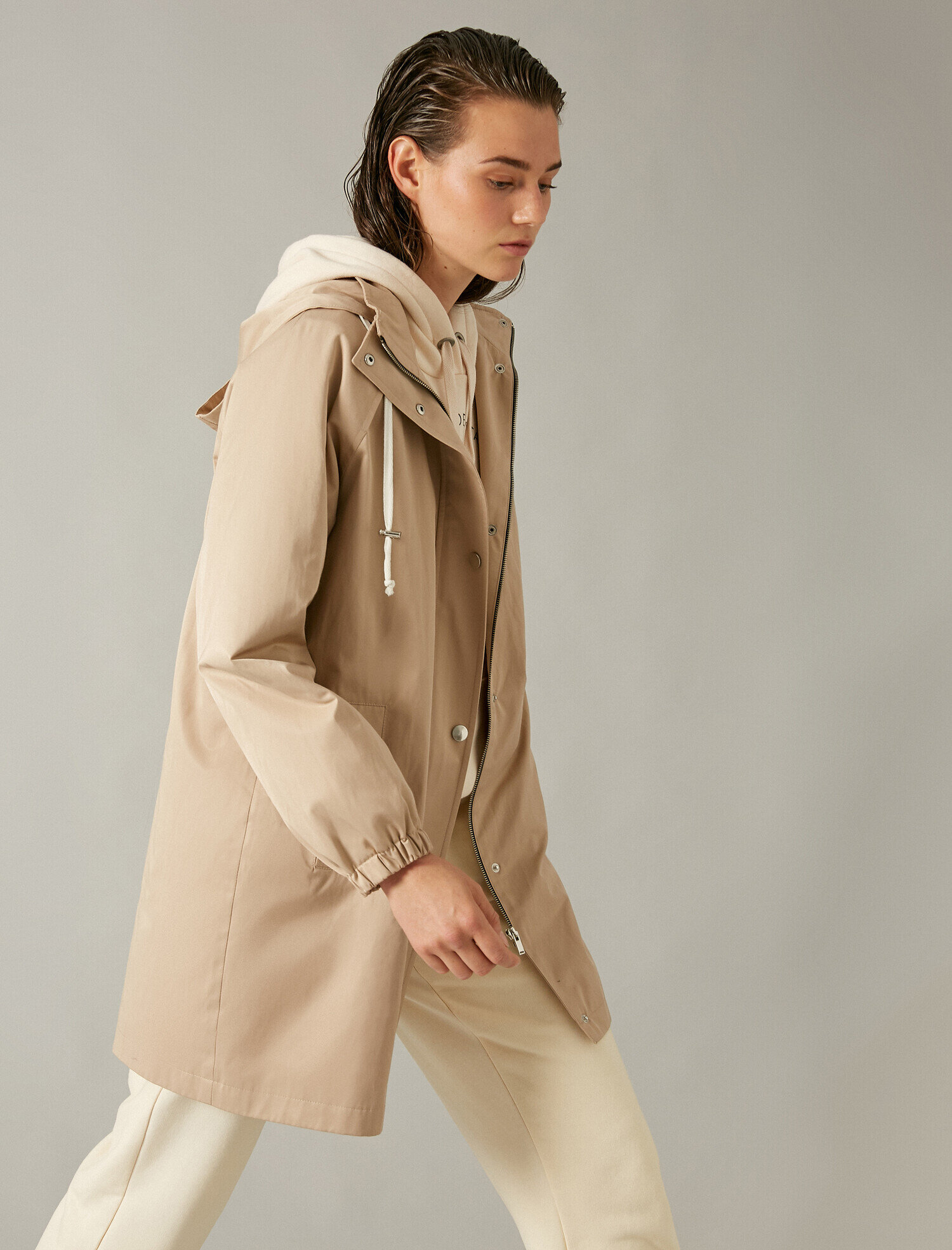   Fermuarlı Oversize Trençkot