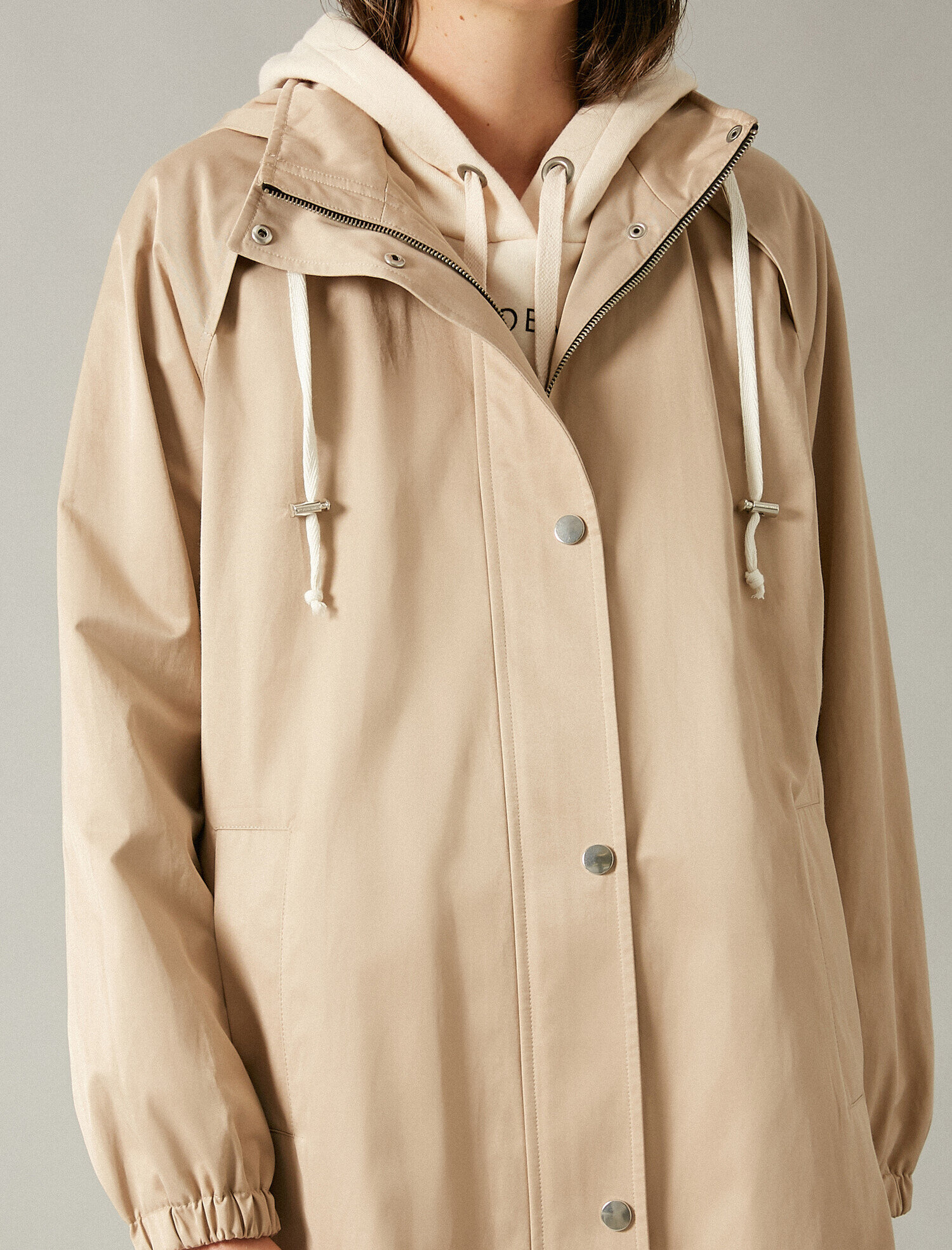   Fermuarlı Oversize Trençkot