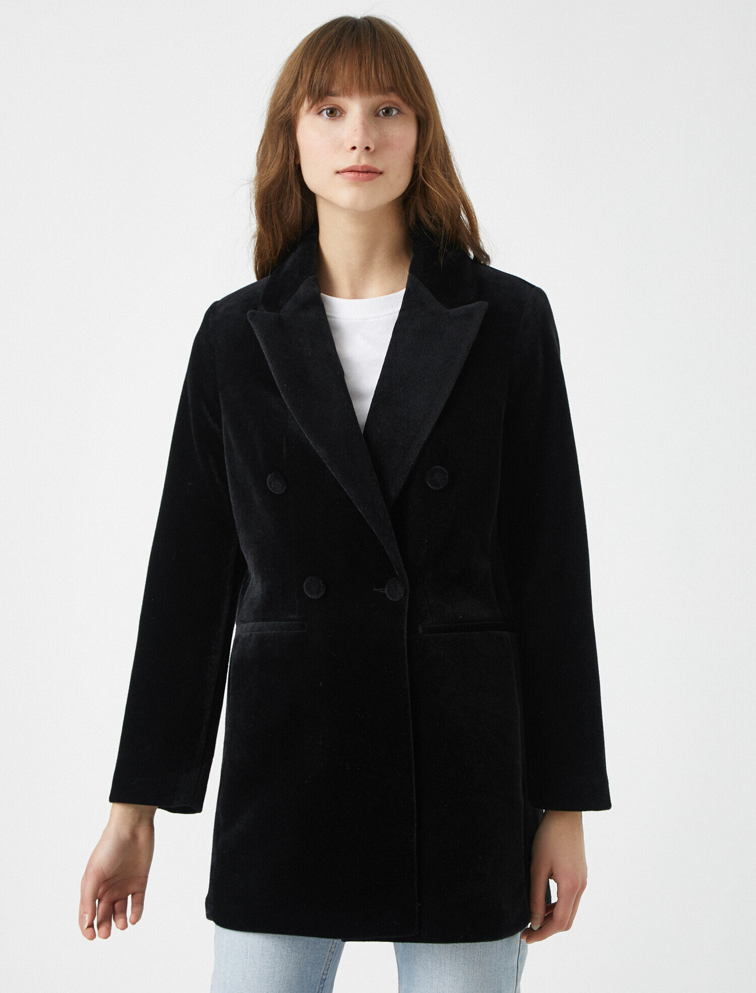   Düğmeli Cep Detaylı Kaban