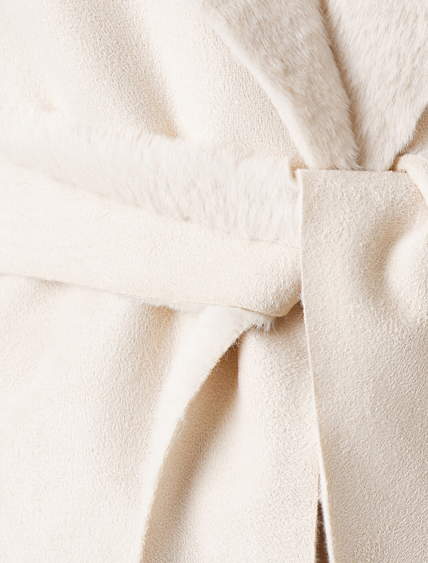 İçi Suni Kürklü Kemerli Sherpa Kaban