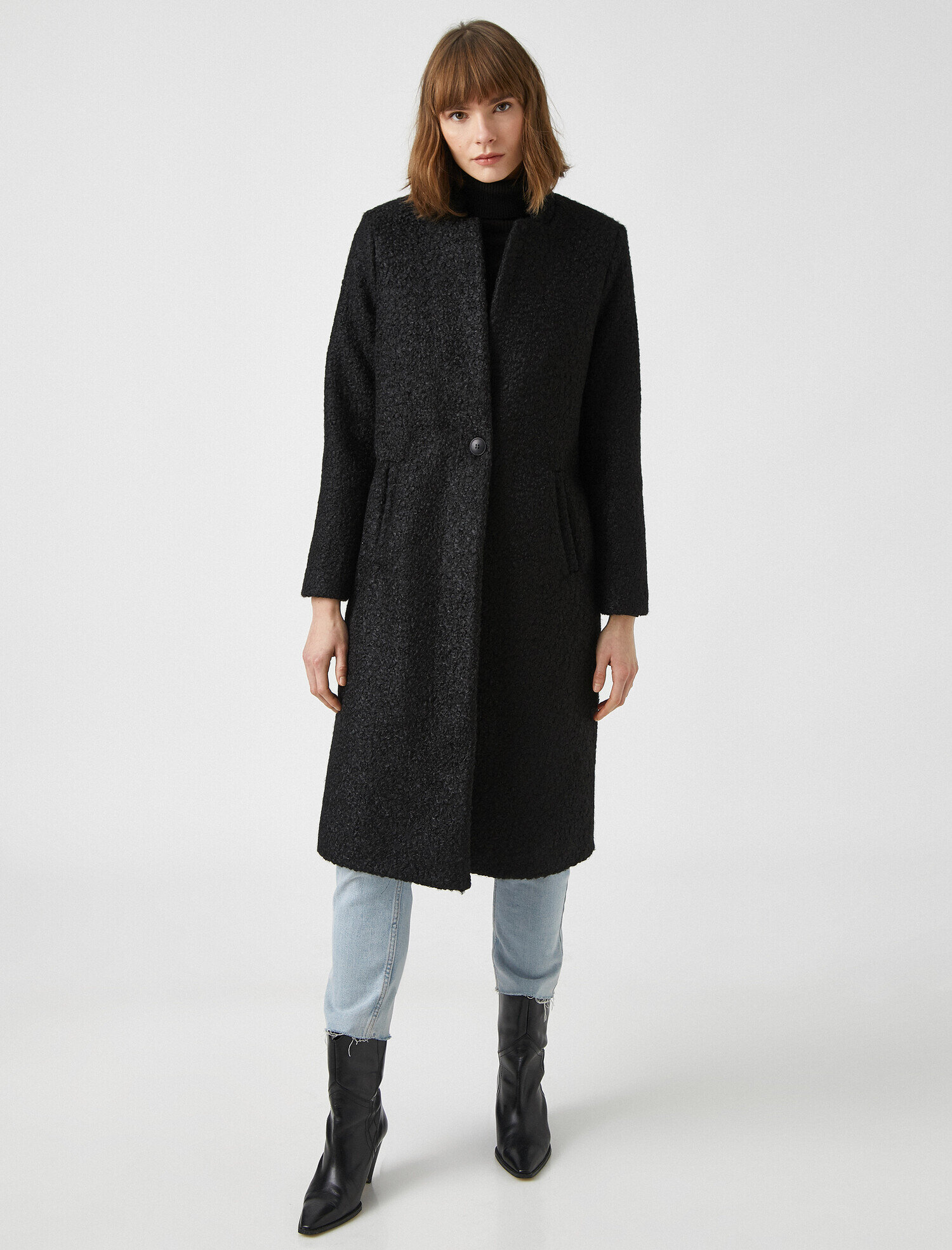   Düğmeli Uzun Kaban